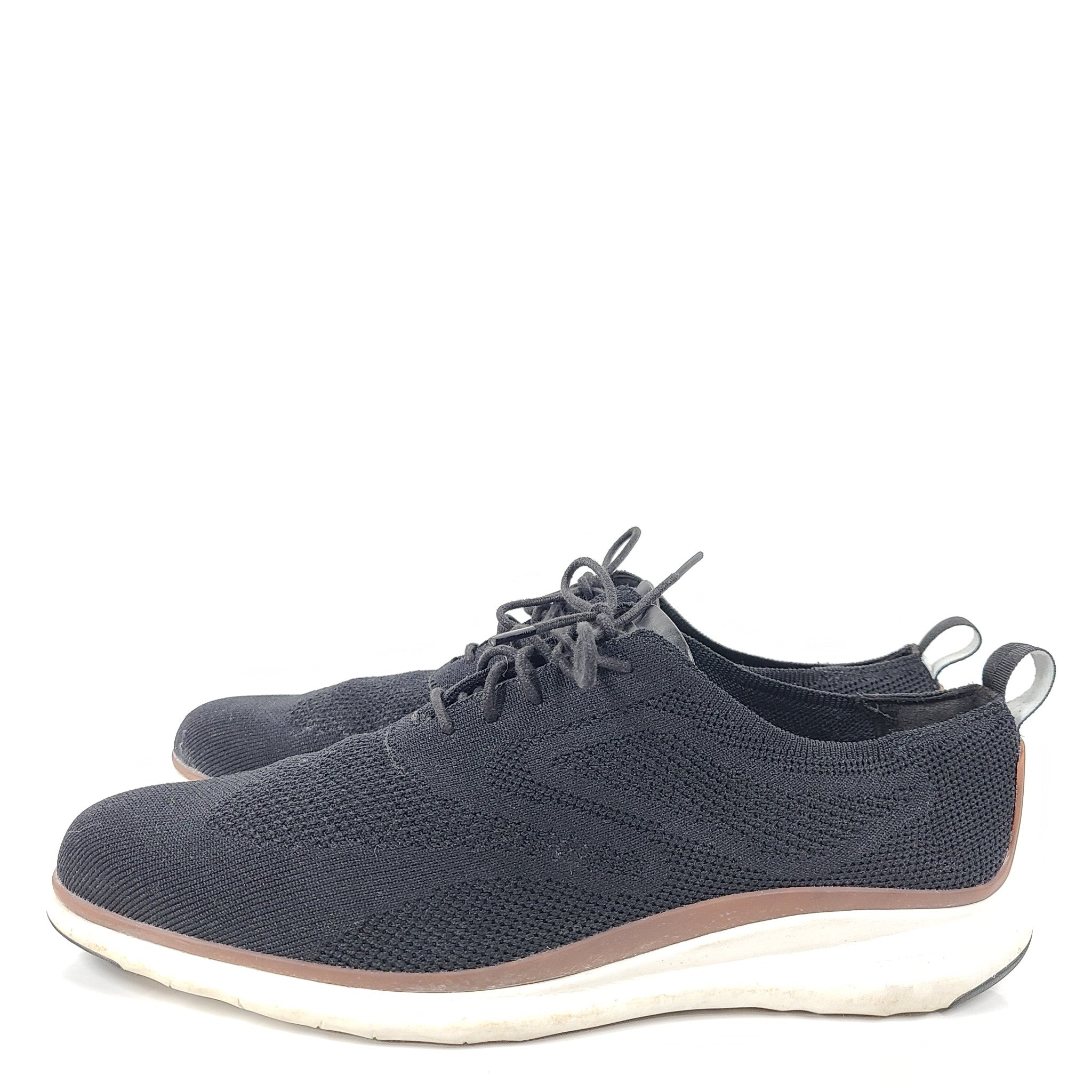 Cole Haan Men's 3.ZERØGRAND Knit Wingtip Oxford Shoes Black Sz 13