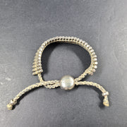 Genuine Links of London Sterling Silver Friendship Bracelet Gray Beige