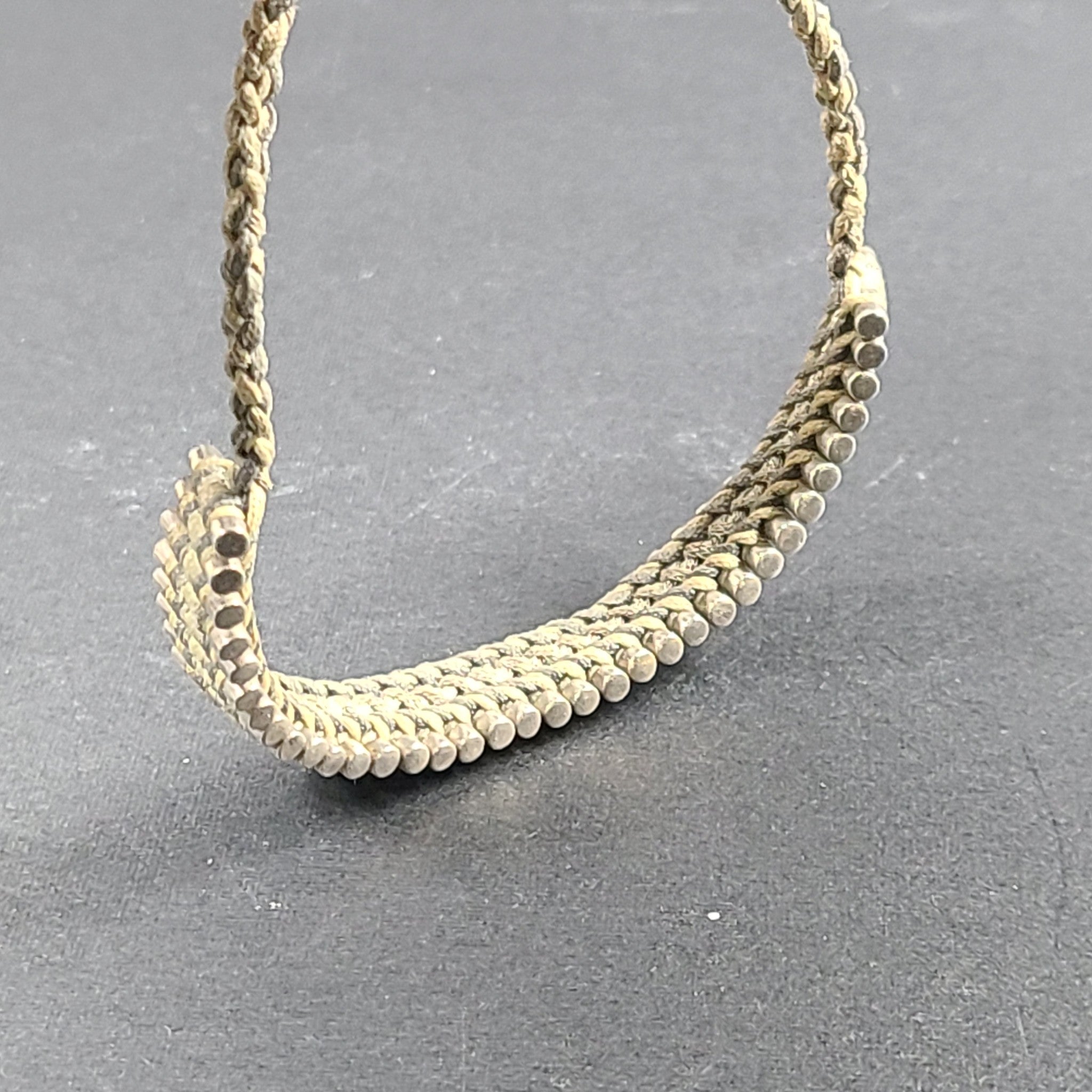 Genuine Links of London Sterling Silver Friendship Bracelet Gray Beige