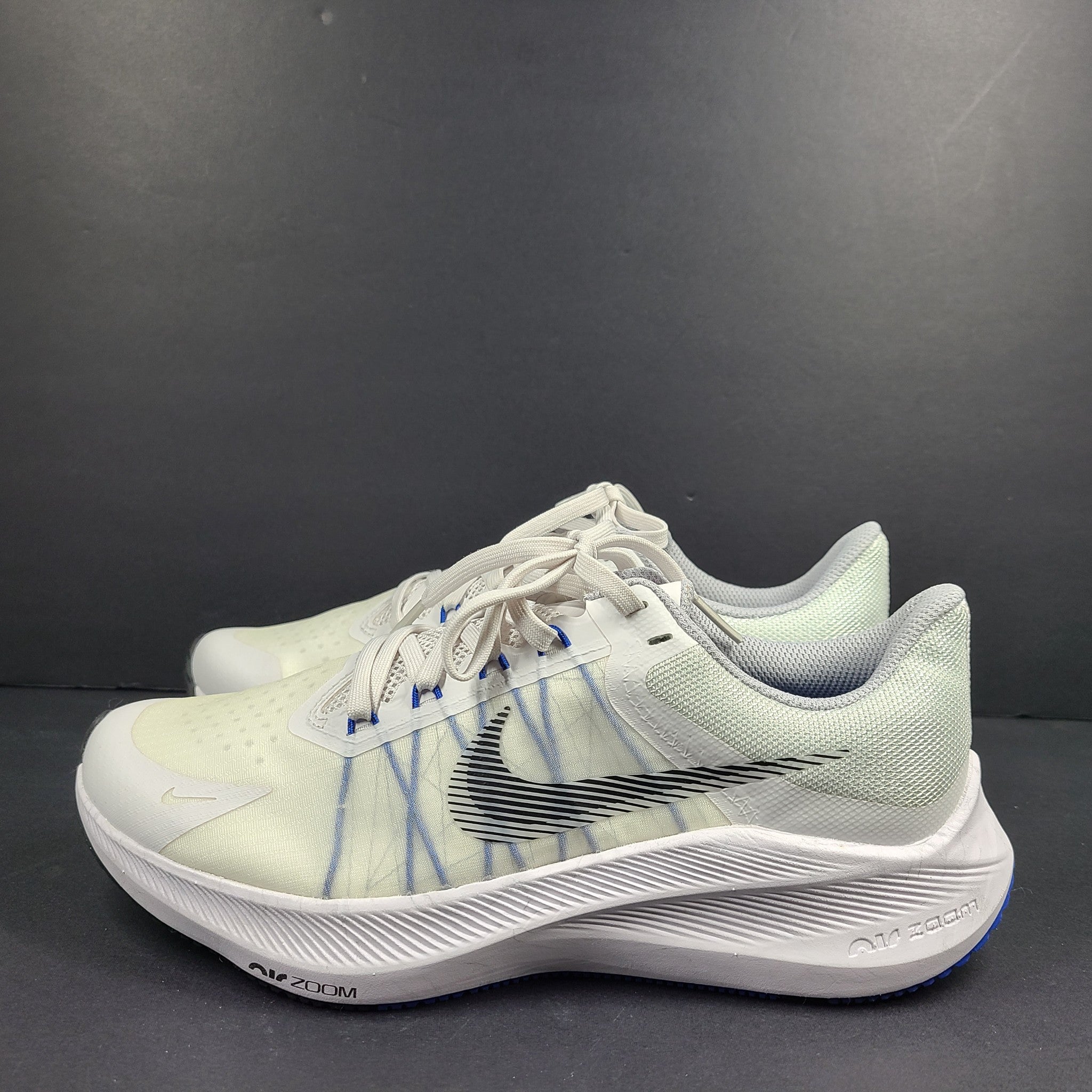 Nike Men's Air Zoom Winflo 8 'Platinum Tint Black' CW3419-008 Running Shoes Sz 7