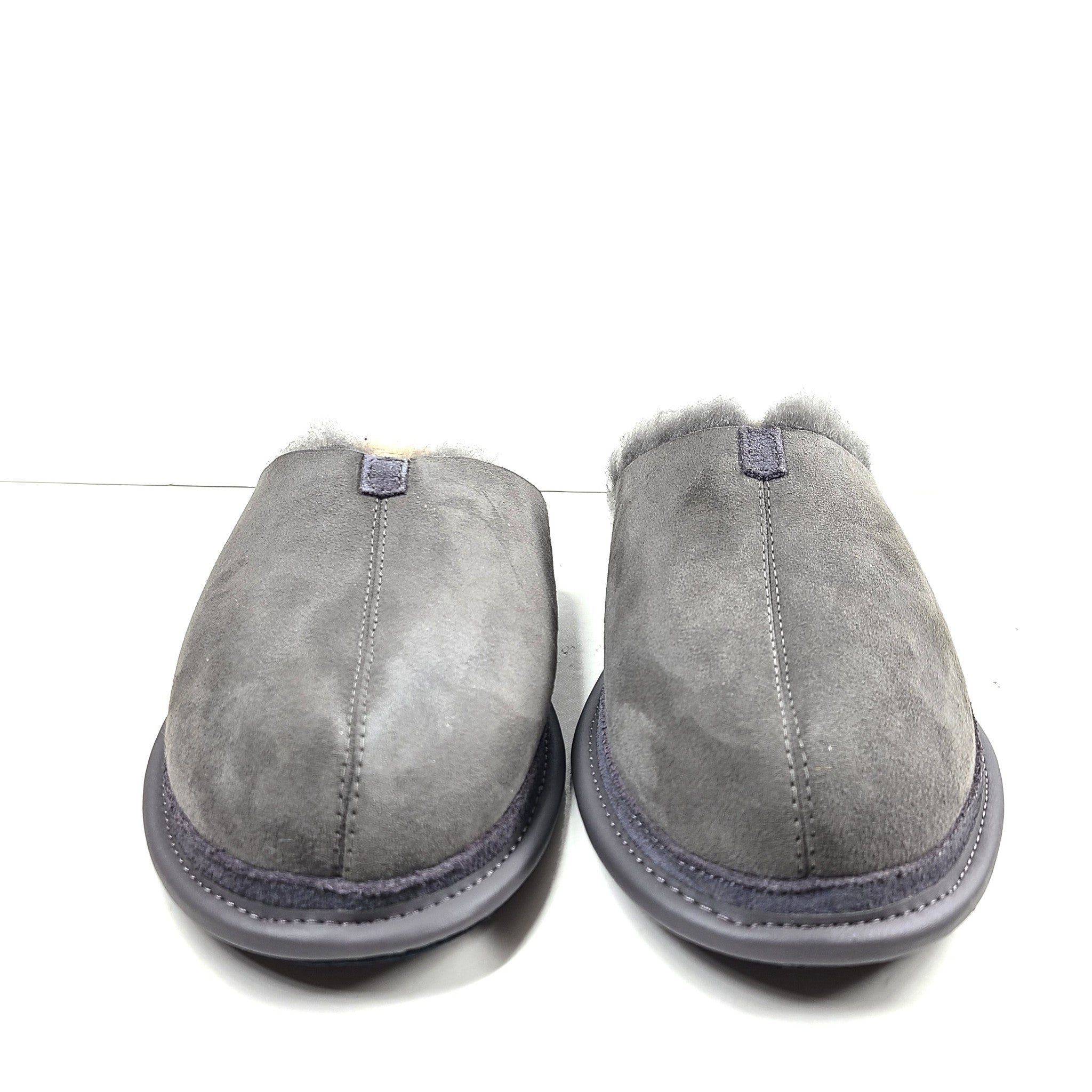 UGG Men's Hyde Sheepskin Lined Suede Upper Slipper Foam Footgbed Gray Sz 11