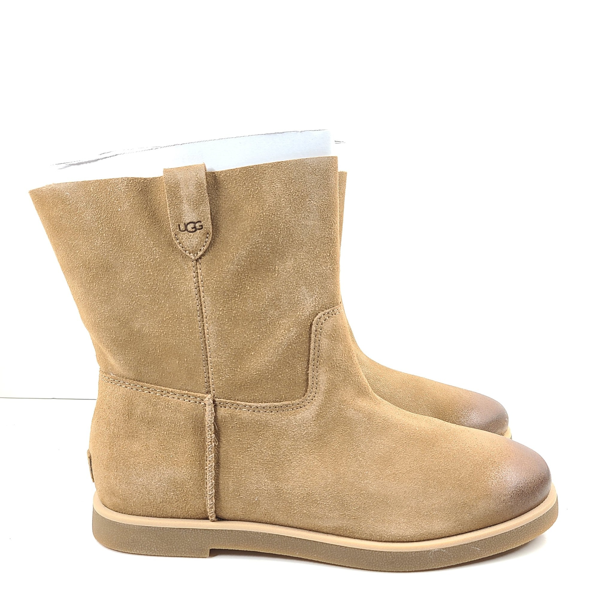 UGG Women's Josefene Short Boot Suede Slip On Brown Sz 9 NEW