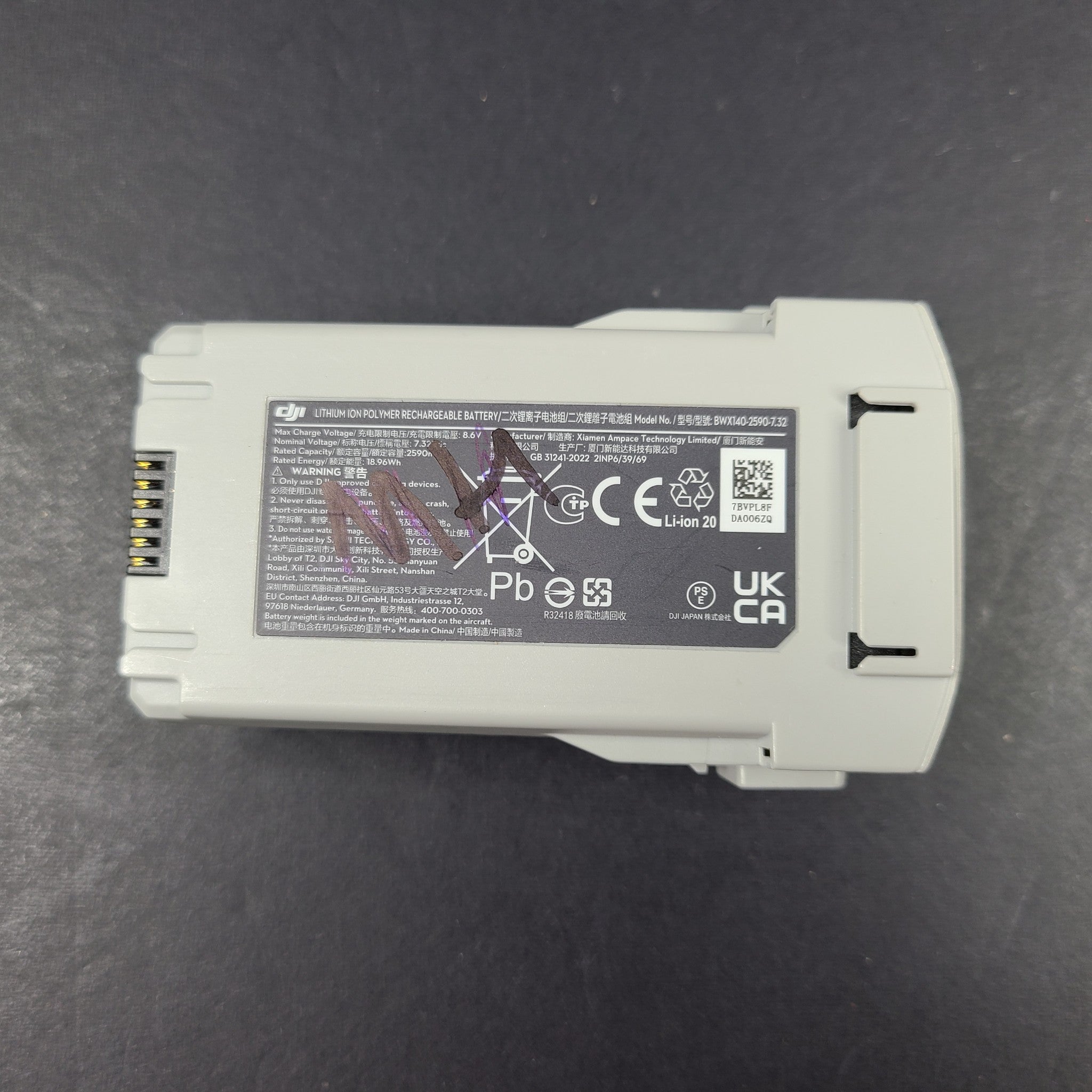 OEM DJI Mini 4 Pro LiPo Rechargeable Intelligent Battery BWX140-2590-7.32 7.32V