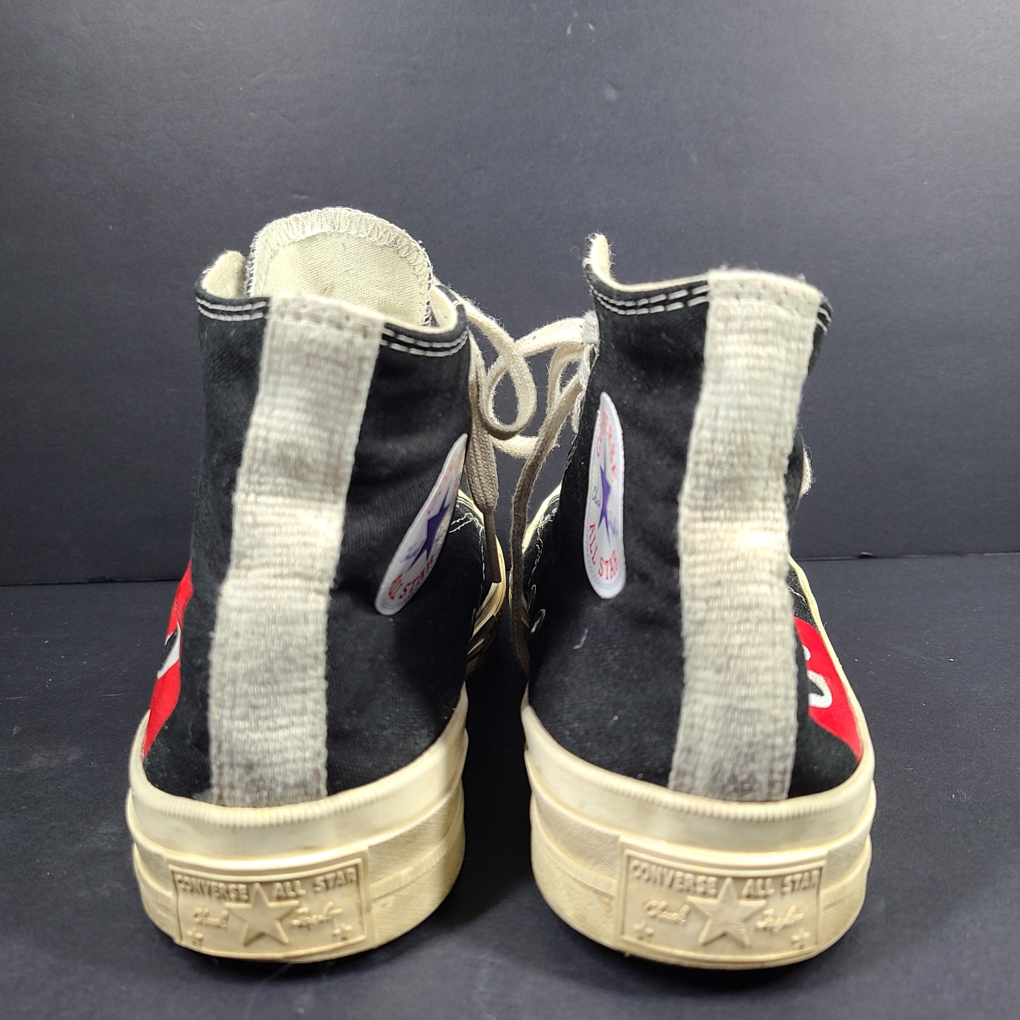 Comme des Garcons Play x Converse Chuck Taylor 70 High Sneakers Black Sz M7/W9