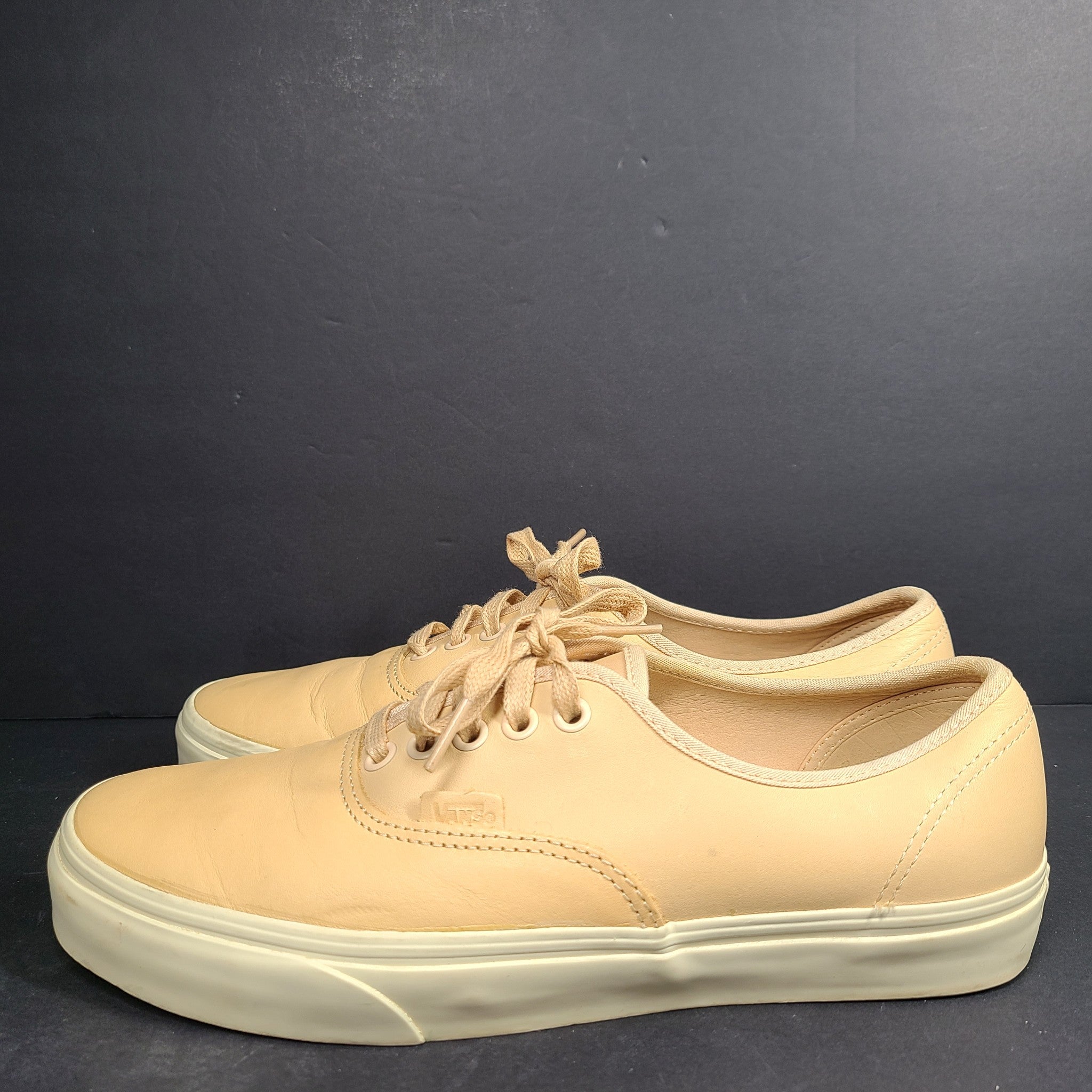 Vans Women's Old Skool DX Veggie Tan Leather Low Top Lace-Up Sneakers Tan Sz 10