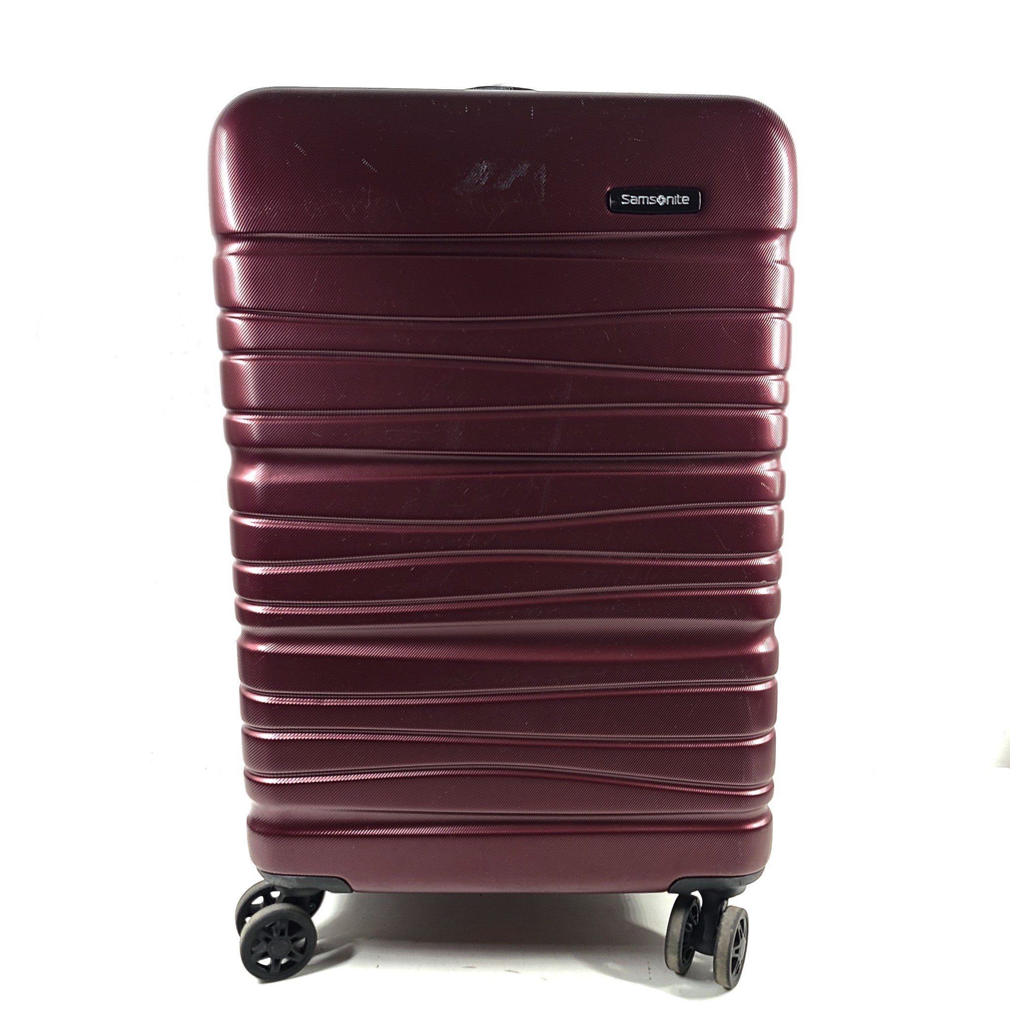 Samsonite 22" Evolve SE Carry On Luggage Spinner Expand Lock Hardshell Red