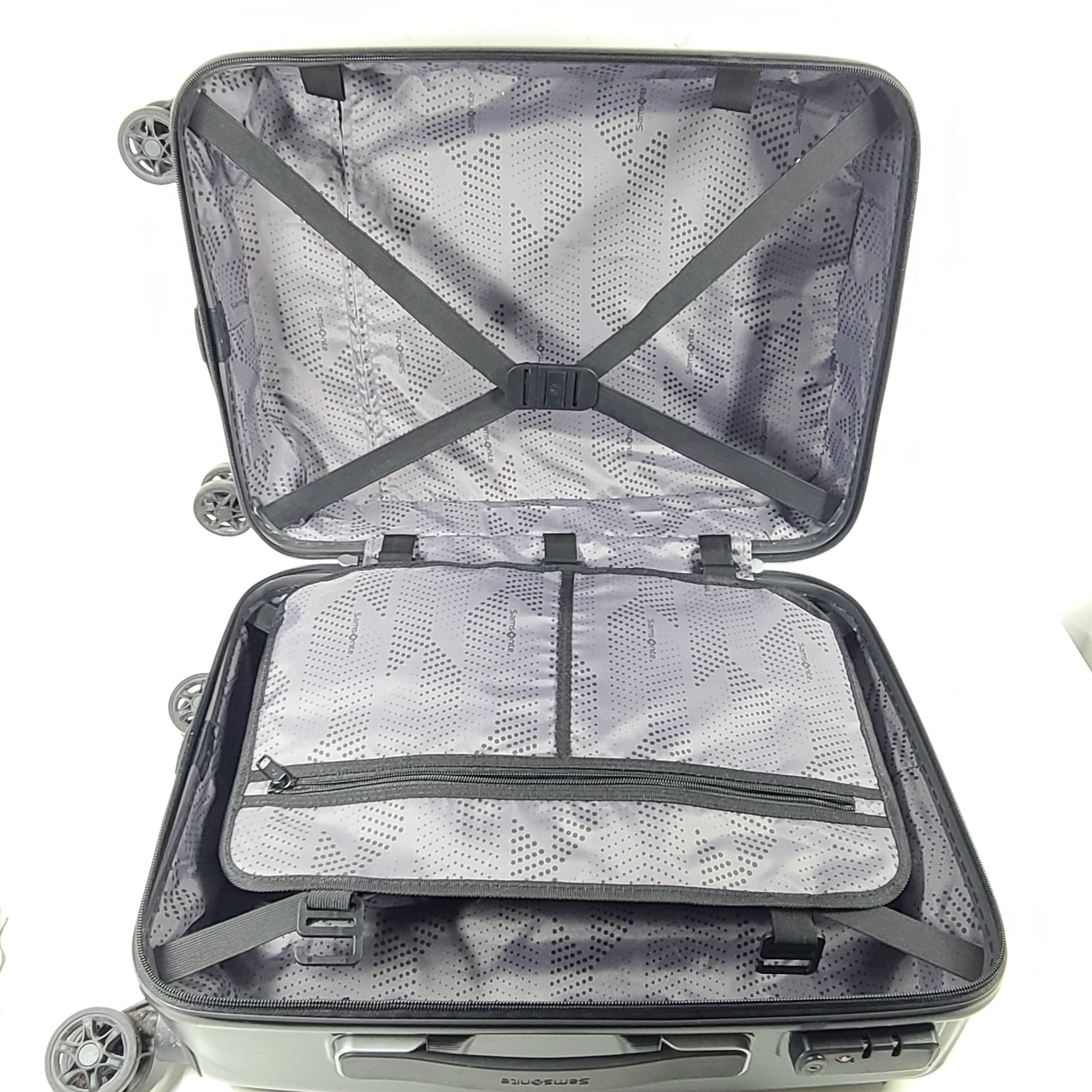 Samsonite 21" Winfield 3 DLX Carry On Luggage Spinner Locking Hardshell PC Gray