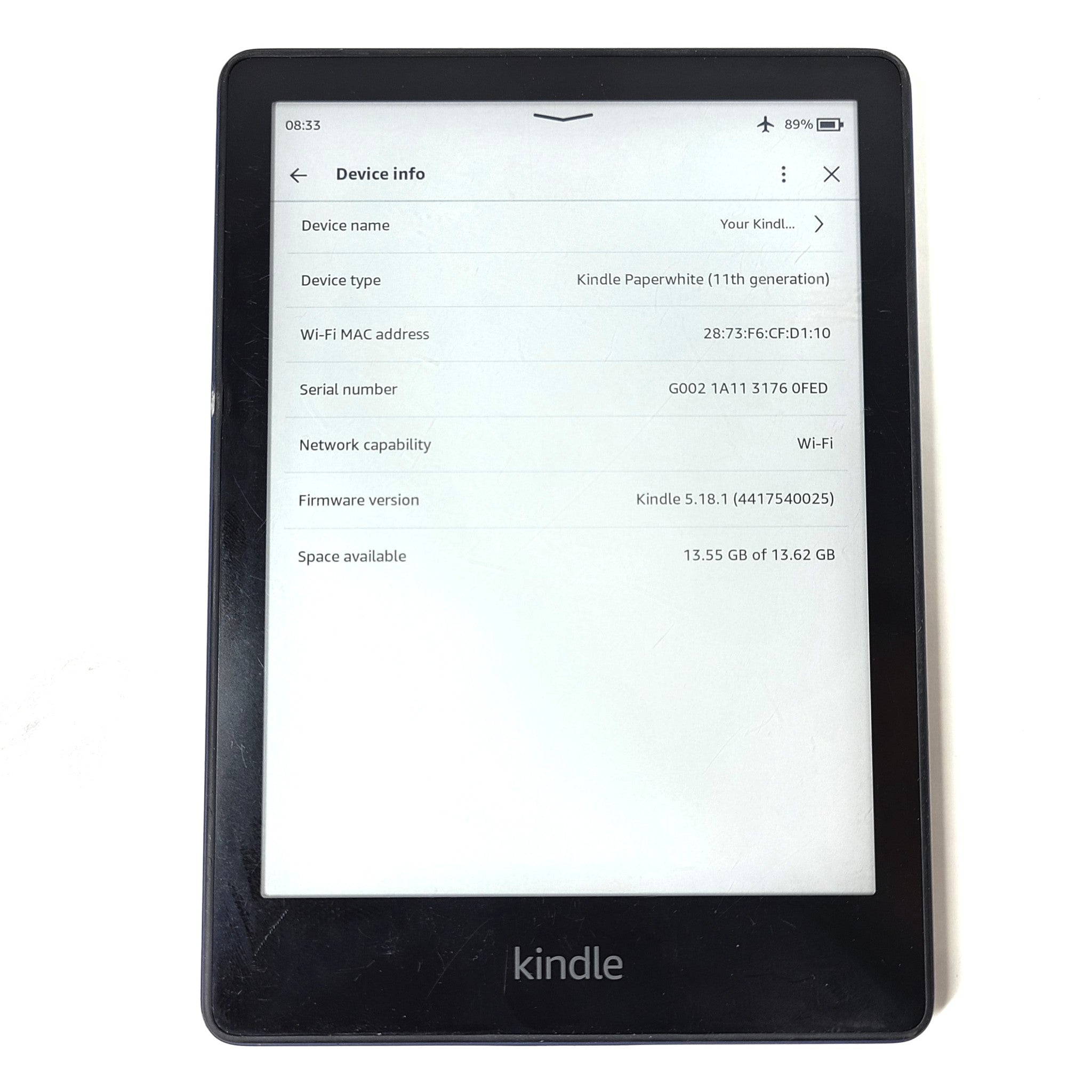 Amazon Kindle Paperwhite 11th Gen. 16GB, Wi-Fi, 6.8" - Steel Blue - Grade A READ