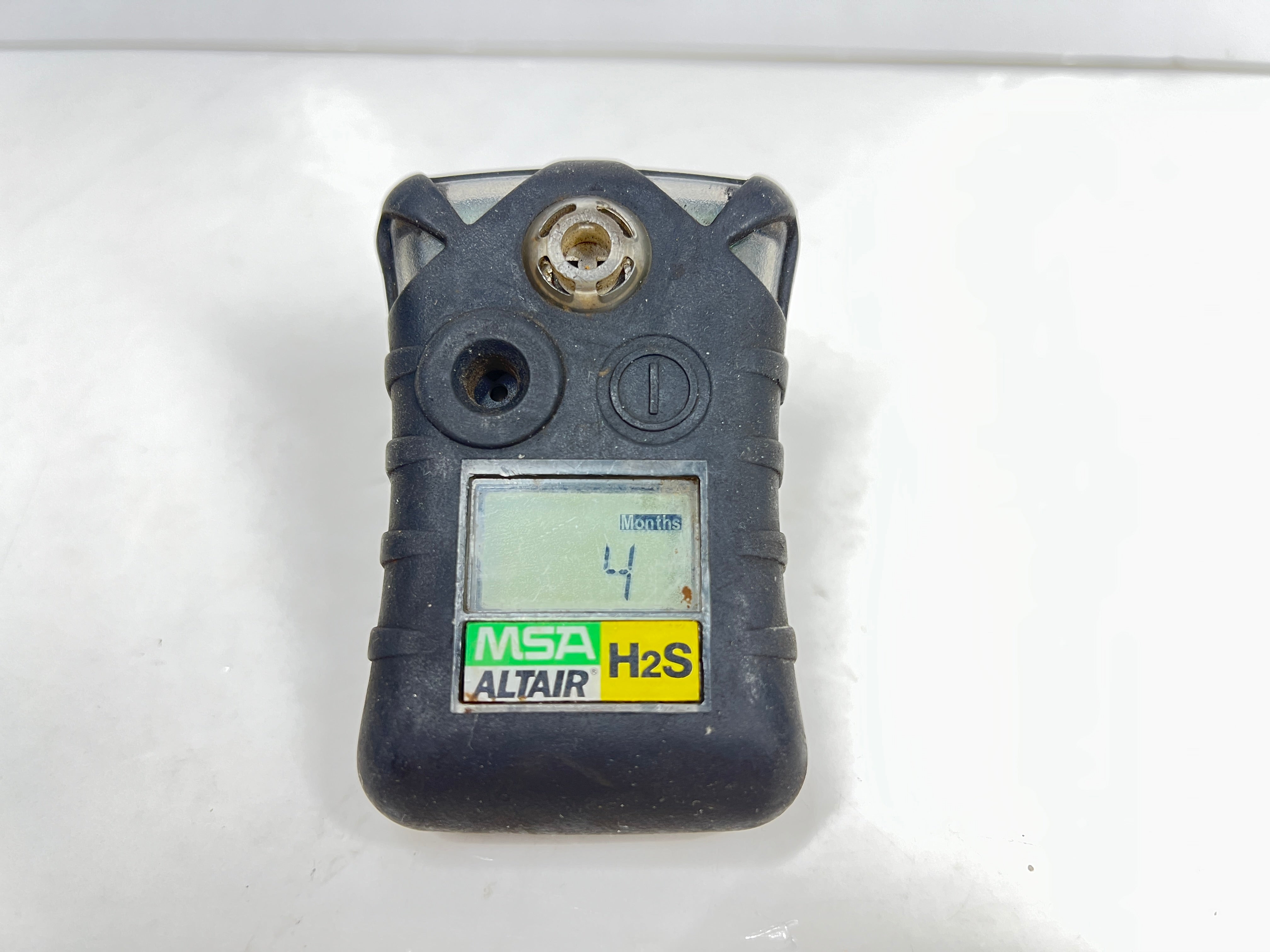 Portable black MSA Altair H2S gas detector showing 4 months remaining.