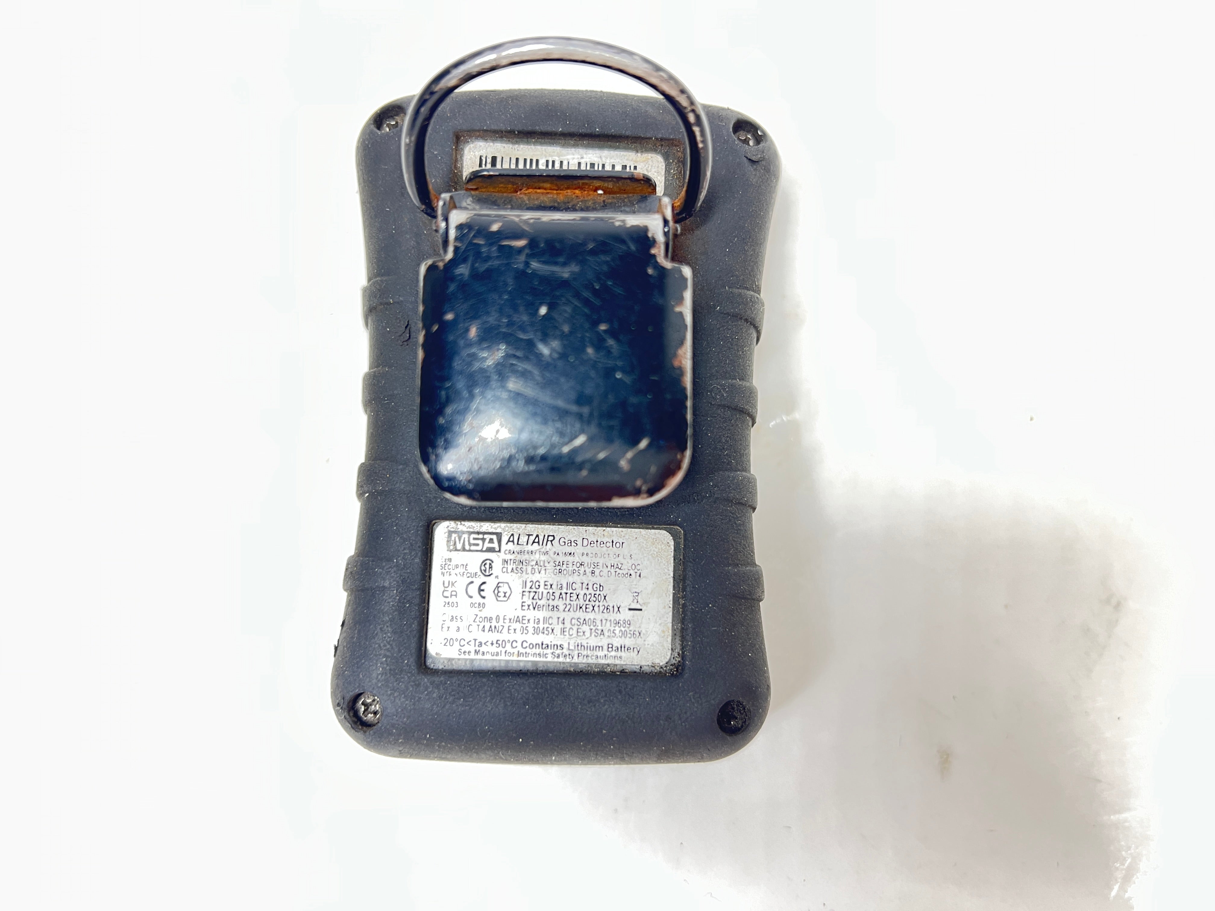 Portable black MSA Altair H2S gas detector showing 4 months remaining.