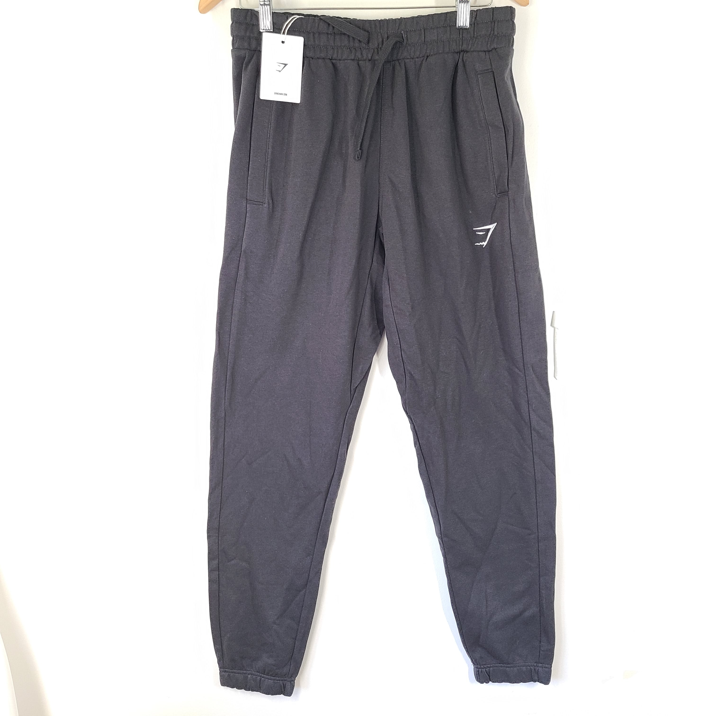 A pair of black oversized joggers by Gymshark.