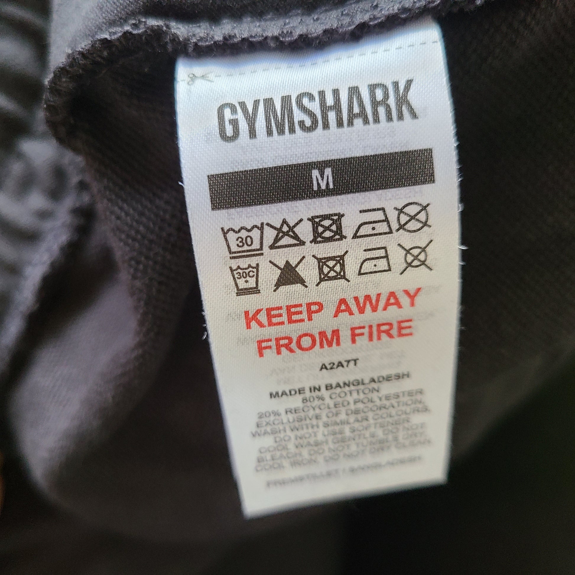 A pair of black oversized joggers by Gymshark.