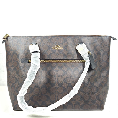 Coach Signature Gallery Tote Handbag Purse F79609 IM/Brown Black