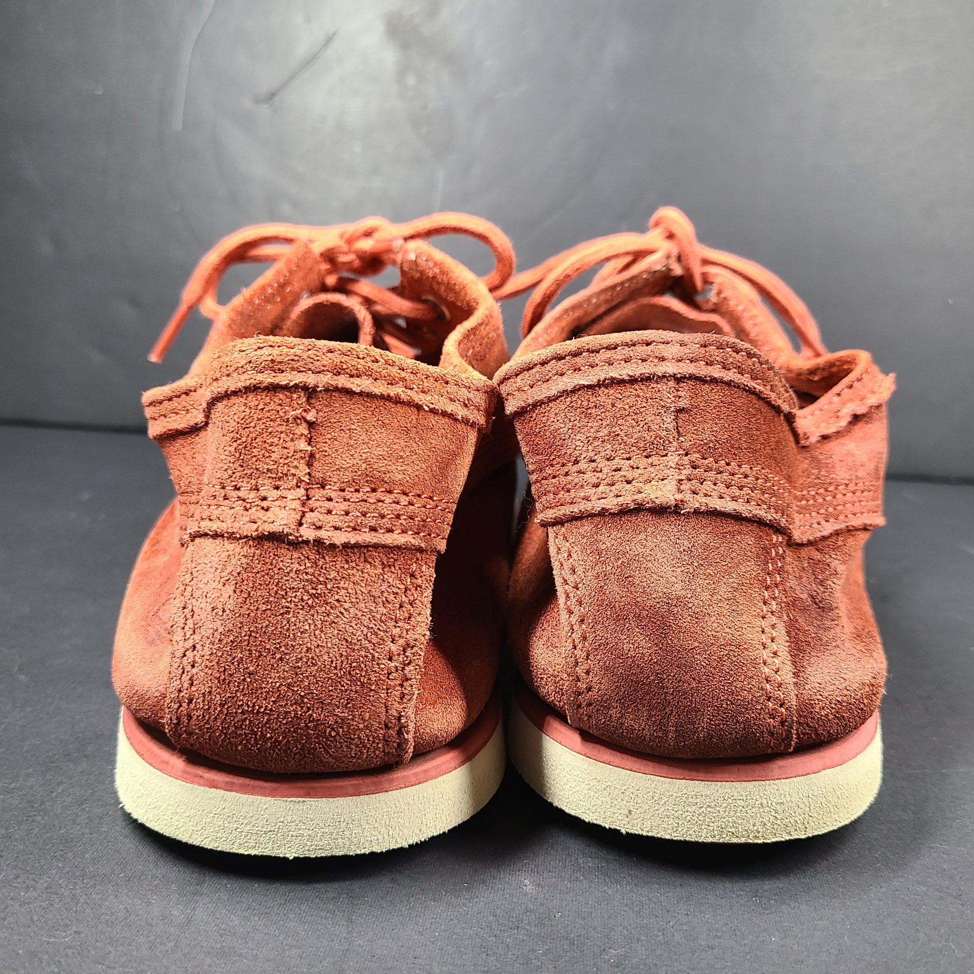 A pair of men's Timberland SensorFlex suede shoes in a rustic color