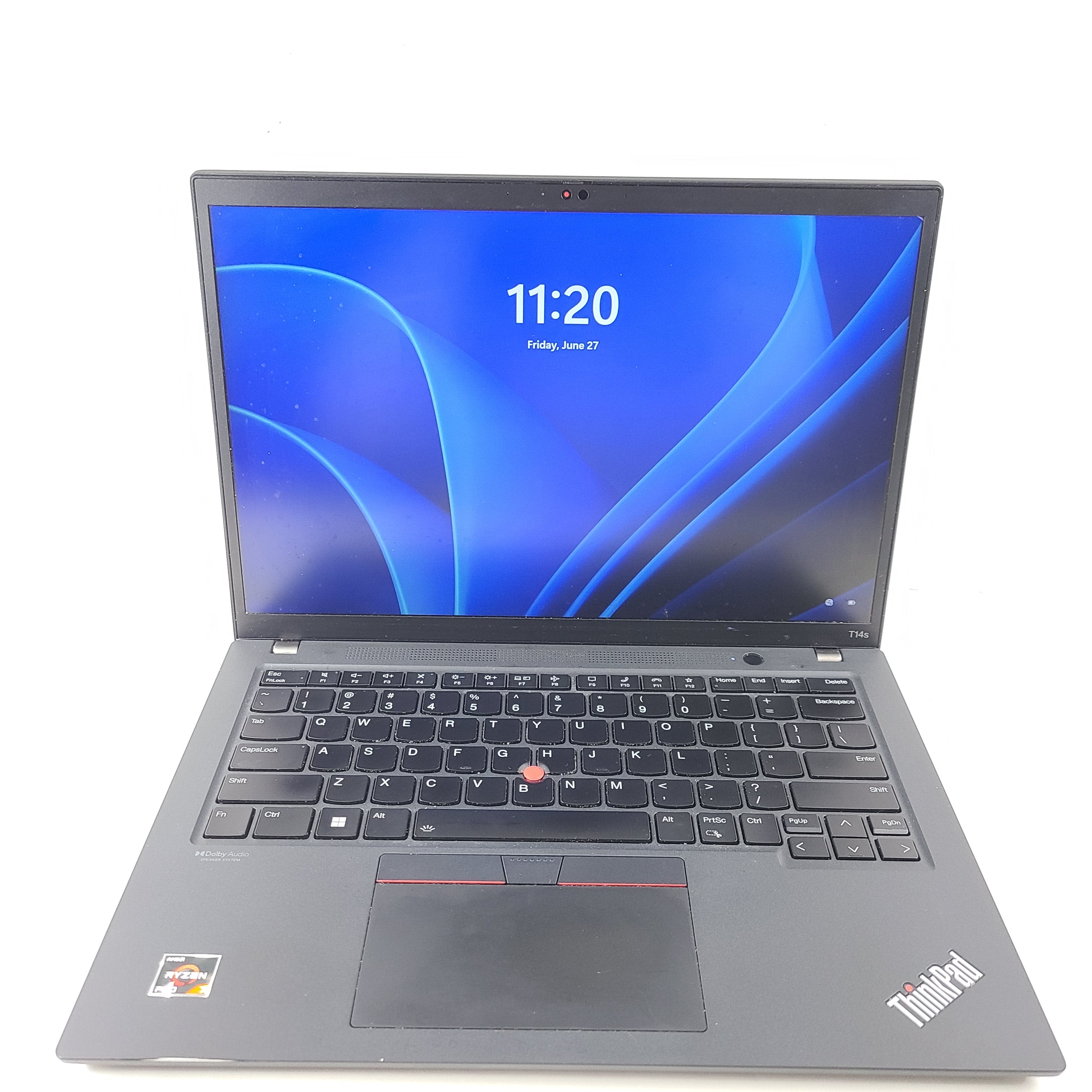 A sleek Lenovo ThinkPad laptop with AMD Ryzen processor