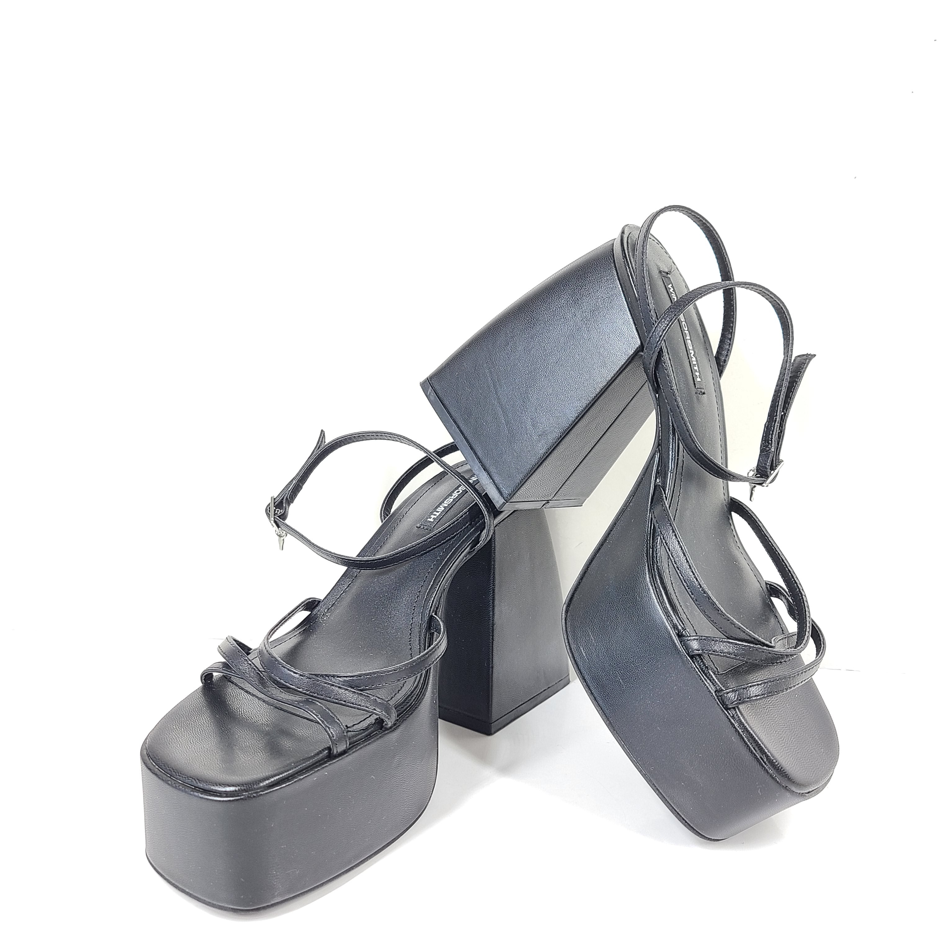Stylish black platform sandals by Windsor Smith