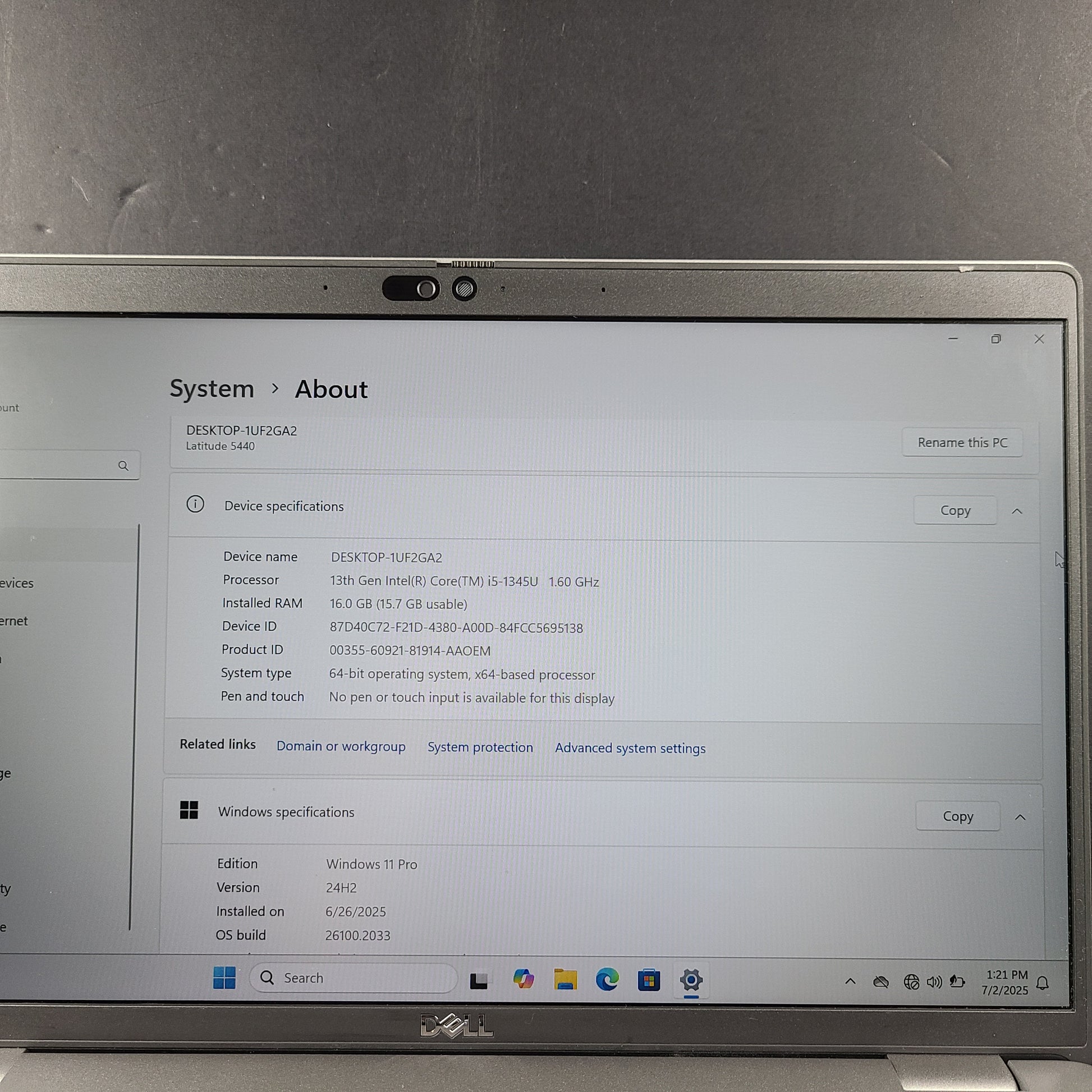 A high-performance Dell Latitude 5440 laptop with Intel Core i5 processor, 16GB RAM, and 256GB SSD storage