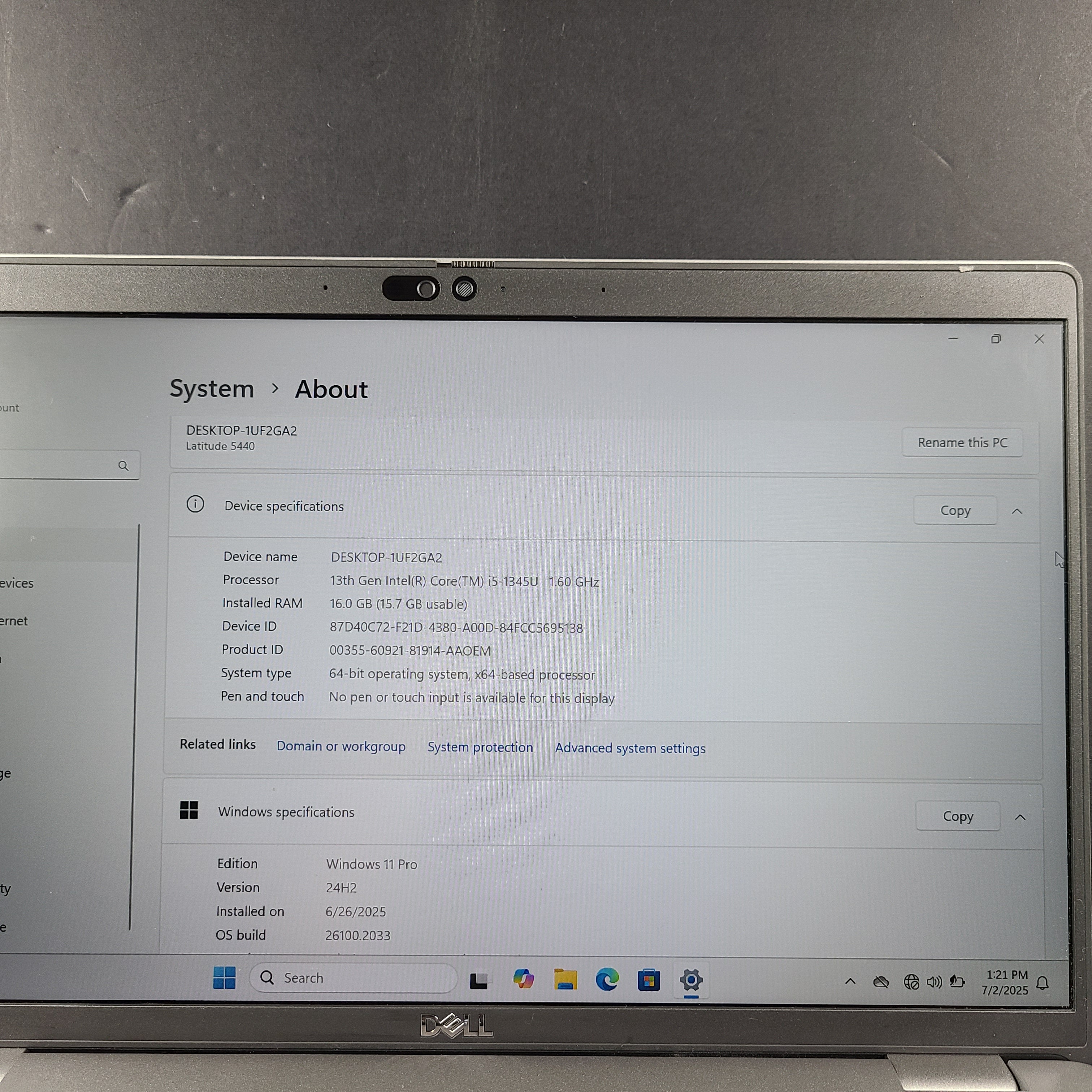 A high-performance Dell Latitude 5440 laptop with Intel Core i5 processor, 16GB RAM, and 256GB SSD storage