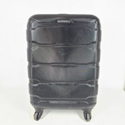 A black Samsonite spinner luggage.