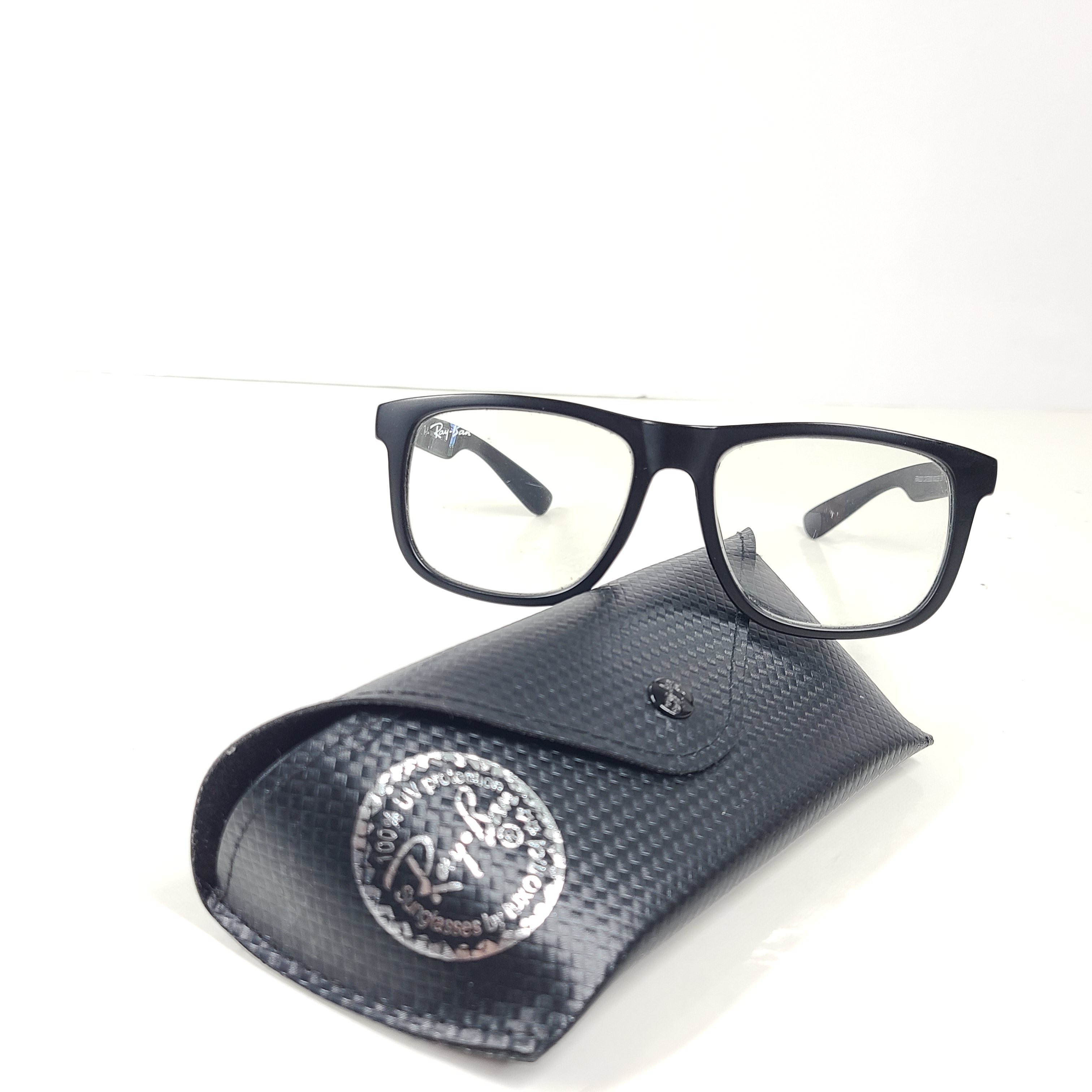Stylish Ray-Ban black frame eyeglasses