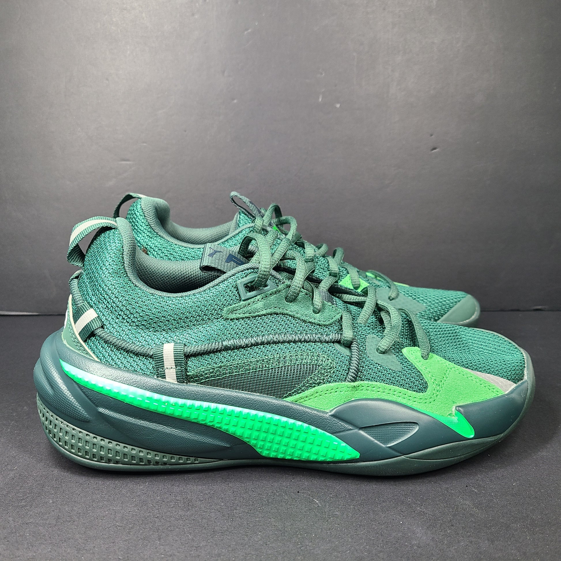 Stylish Puma Dreamer 2 J. Cole Basketball Shoes in green.