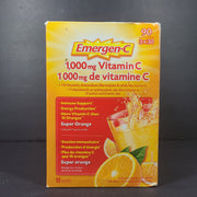 A box of Emergen-C super orange vitamin C sachets