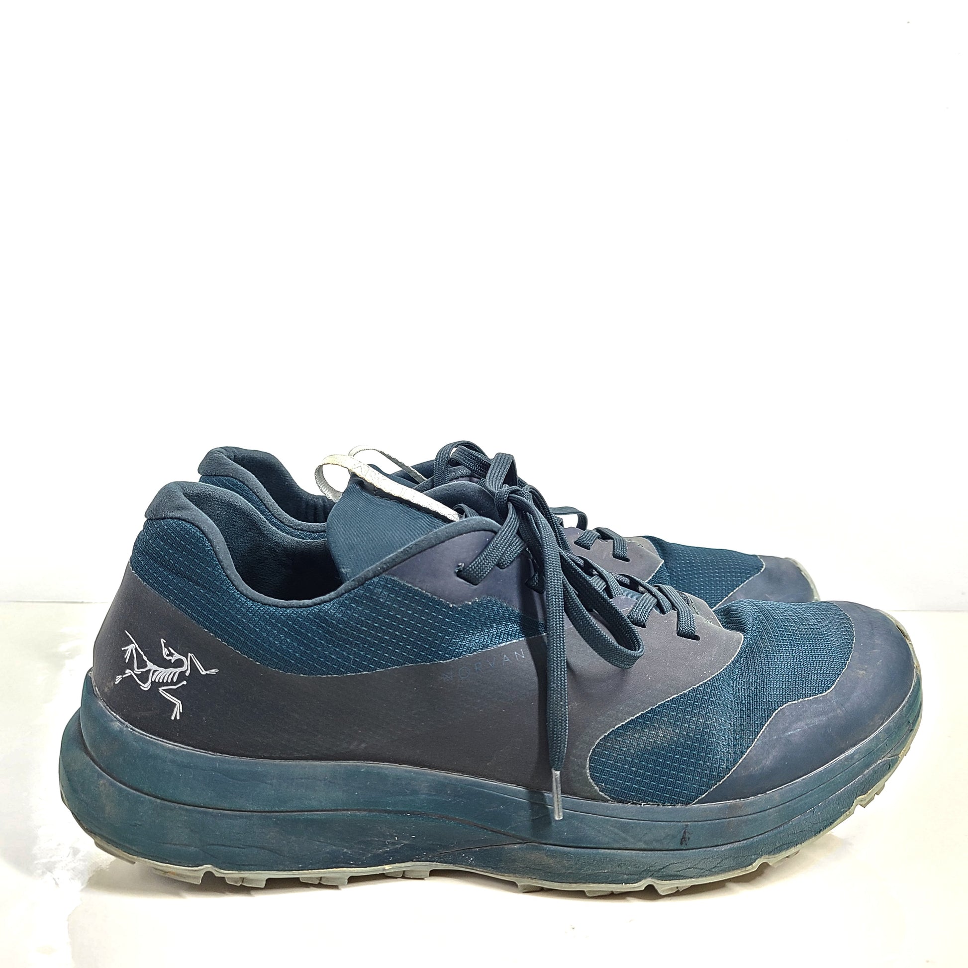 A pair of blue Arc'teryx men's running shoes in size 10.