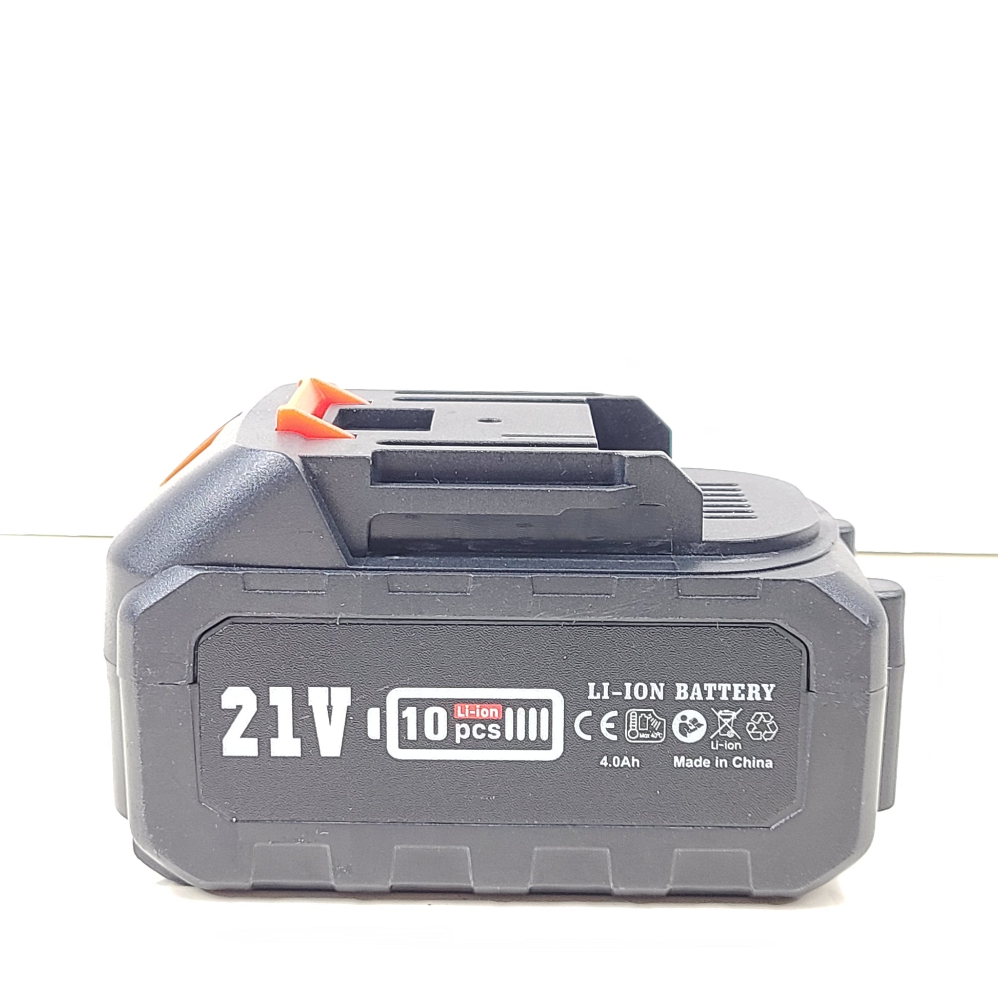A high-capacity rechargeable lithium-ion battery with 21 volts and 4000mAh capacity