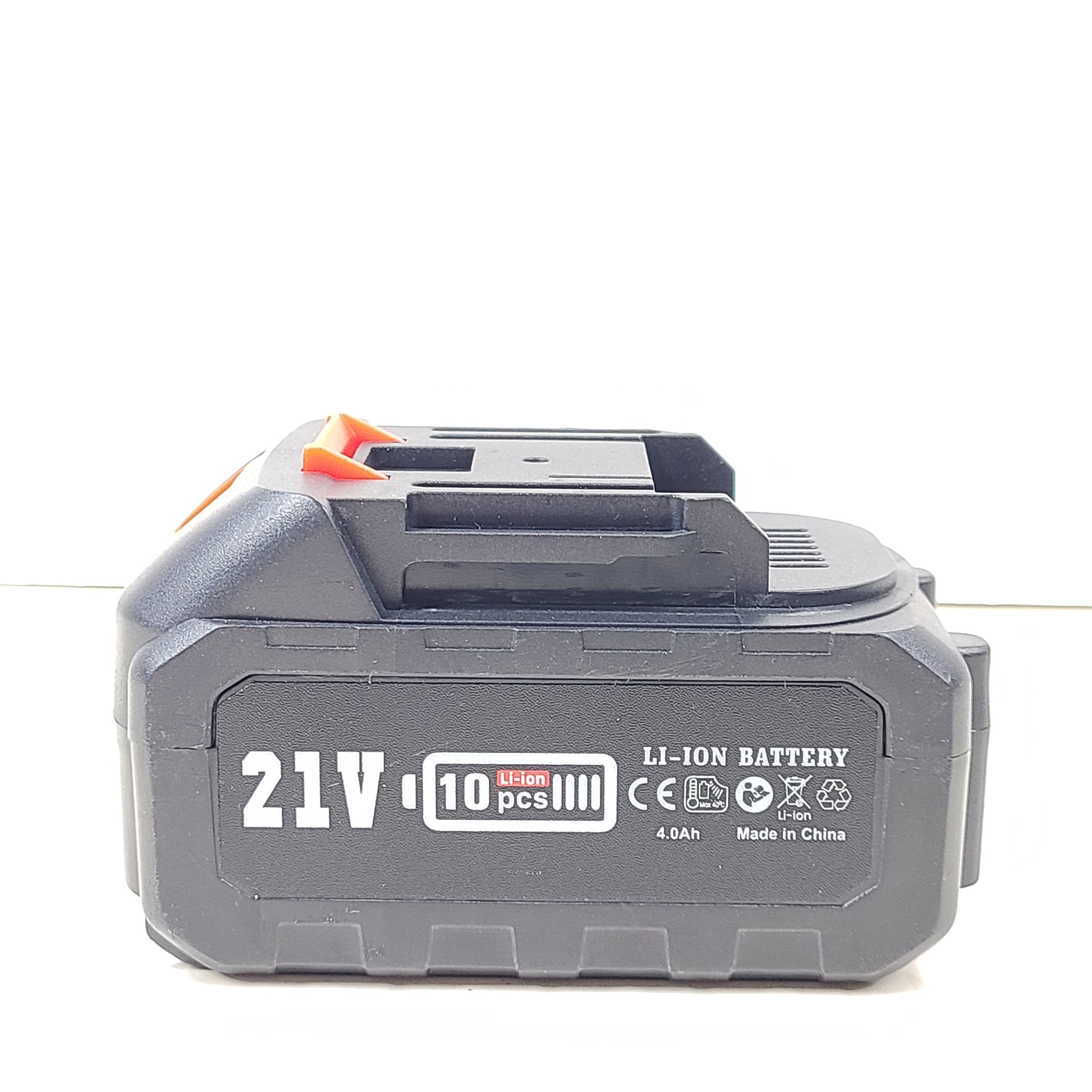 A high-capacity rechargeable lithium-ion battery with 21 volts and 4000mAh capacity