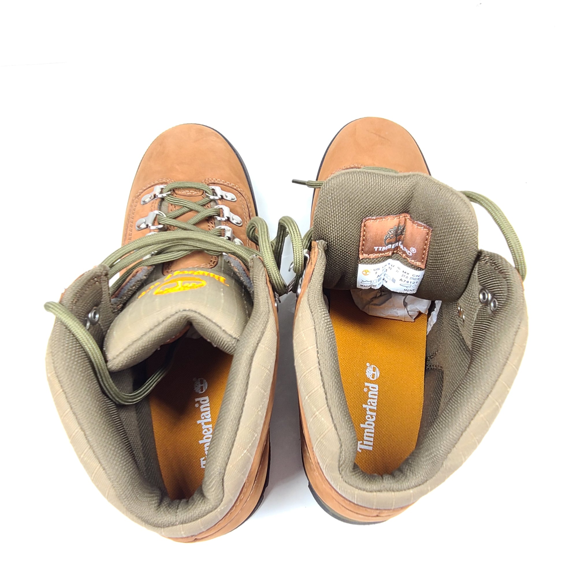 A pair of Timberland Men's Hiking Boots in size 9 US