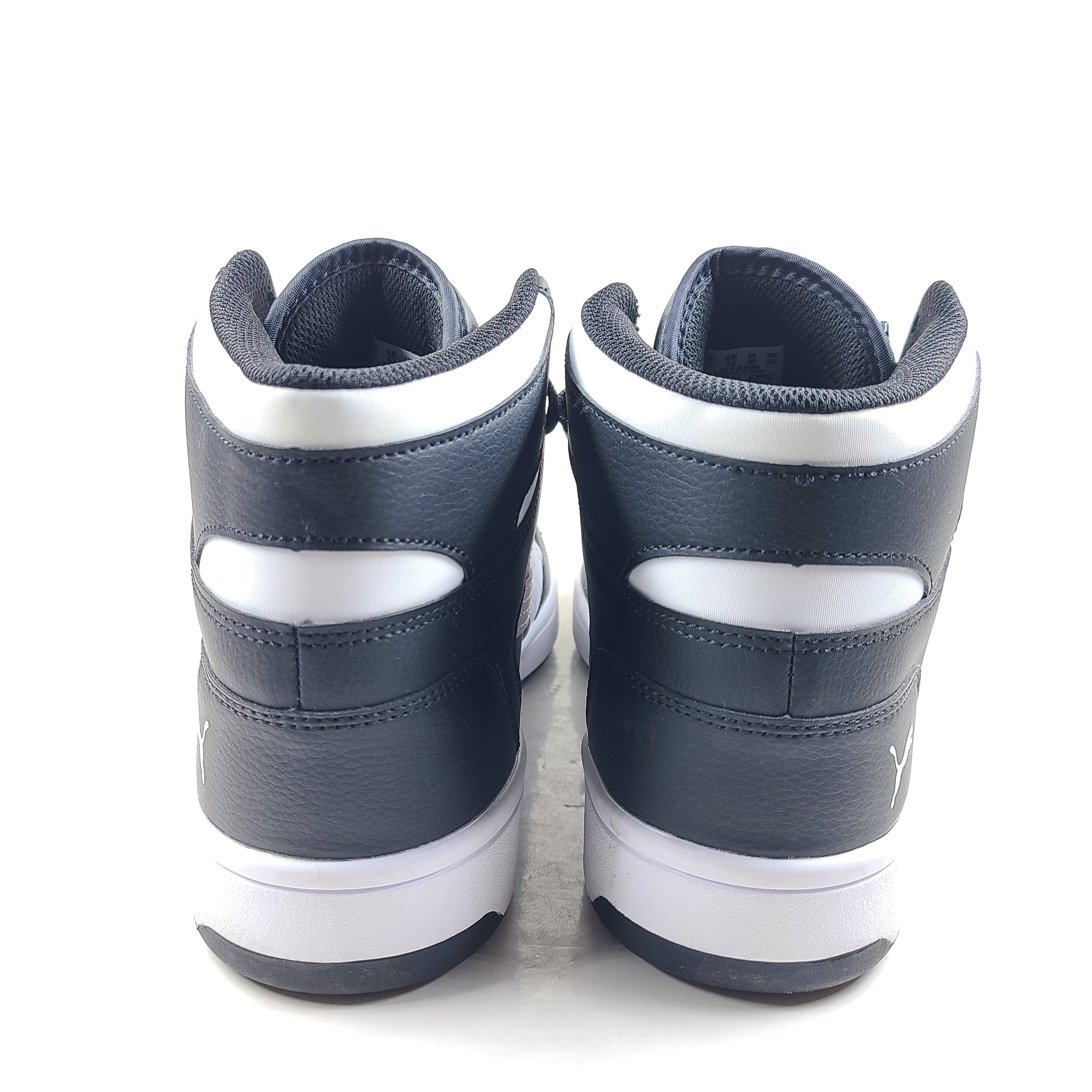 Stylish black and white men's high-top sneakers