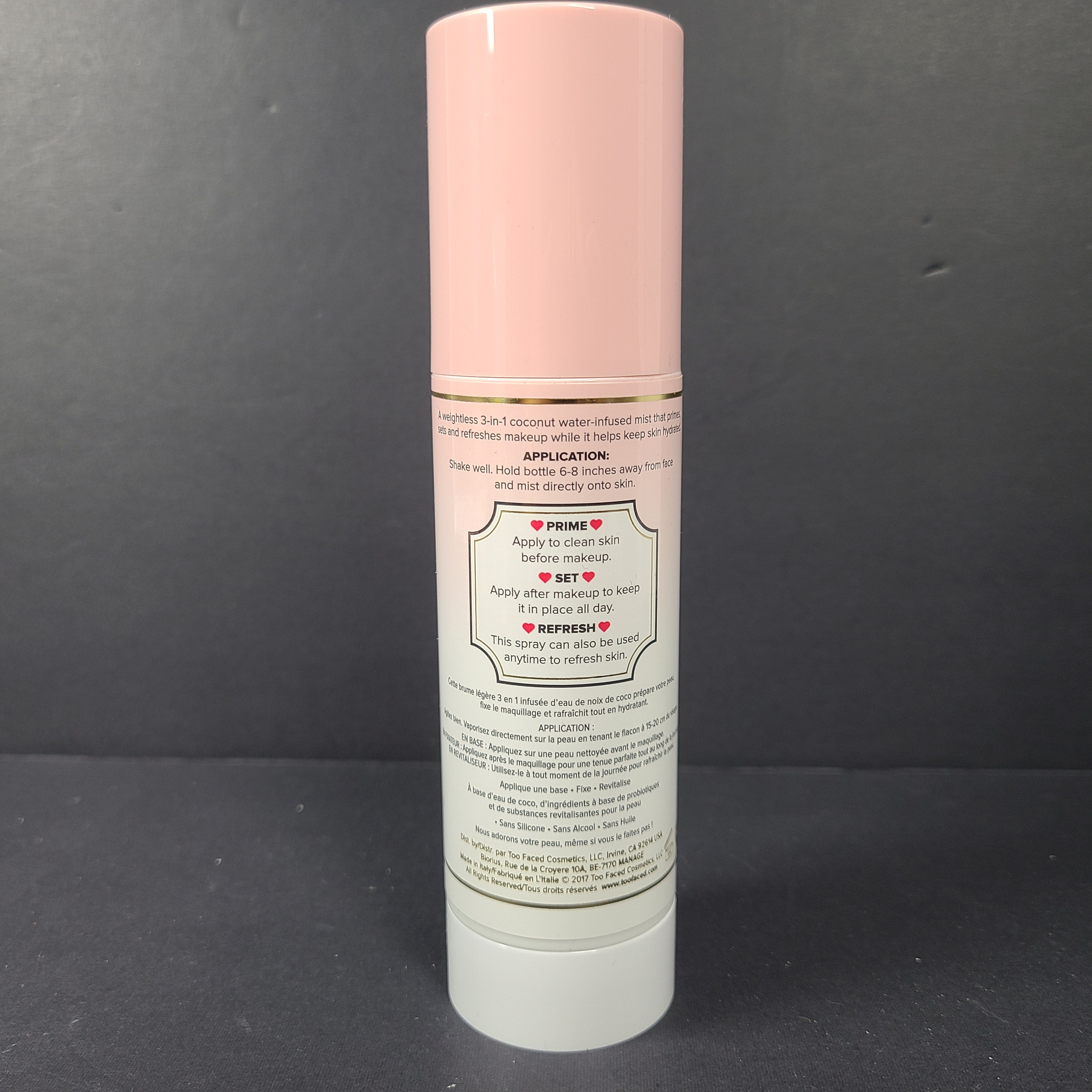 A hydrating replenishing primer and setting spray by Too Faced.