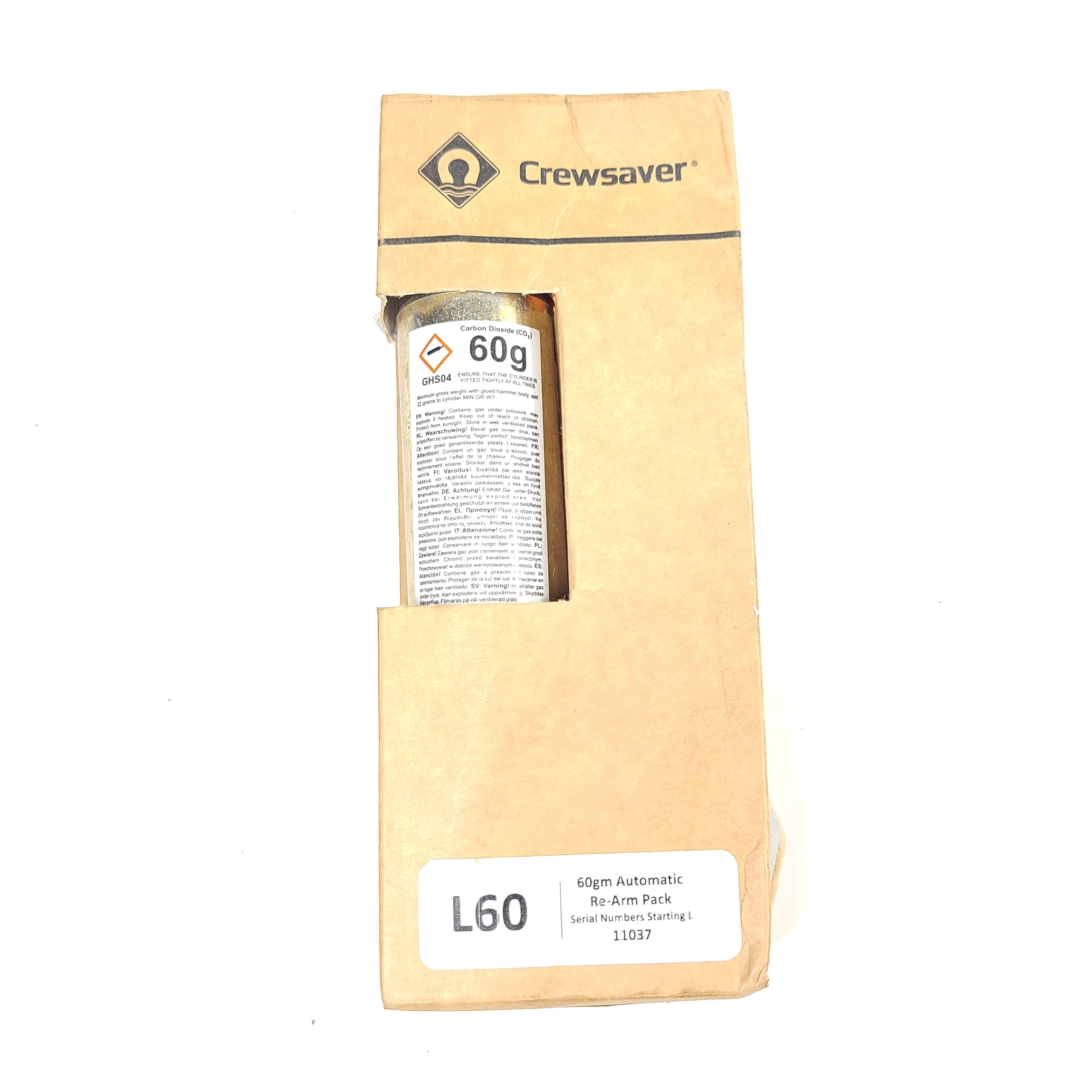 A rearming pack for lifejackets with CO2 cylinder