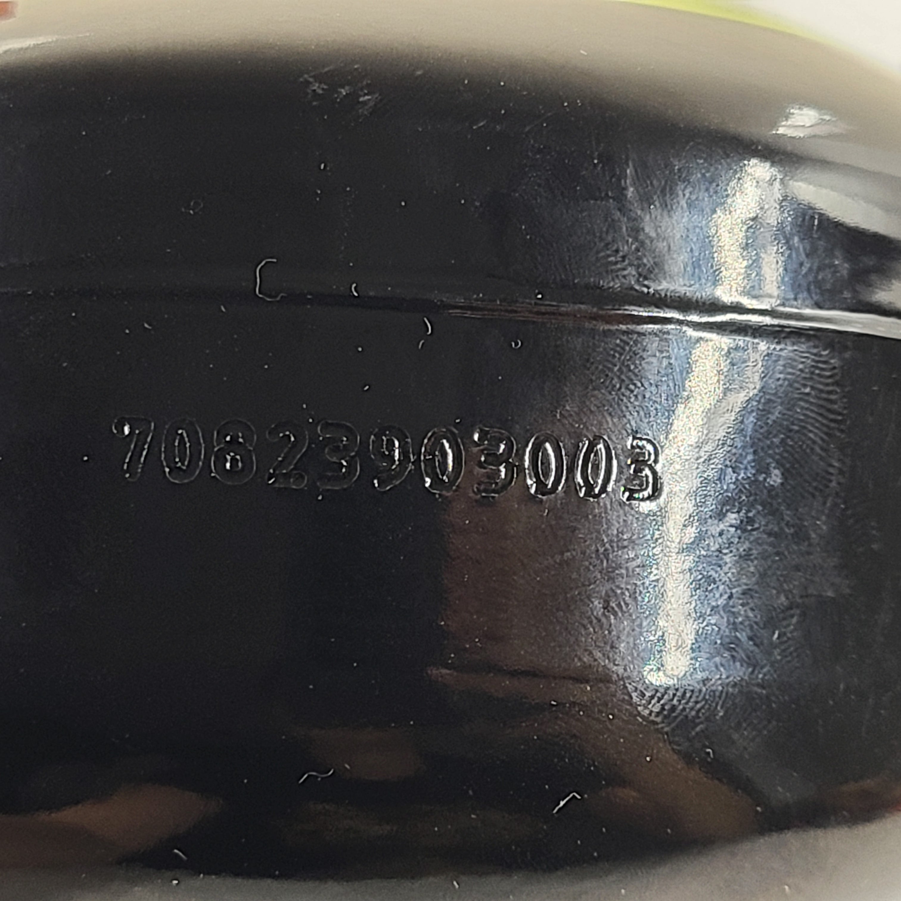 A high-pressure gas cylinder with caution label