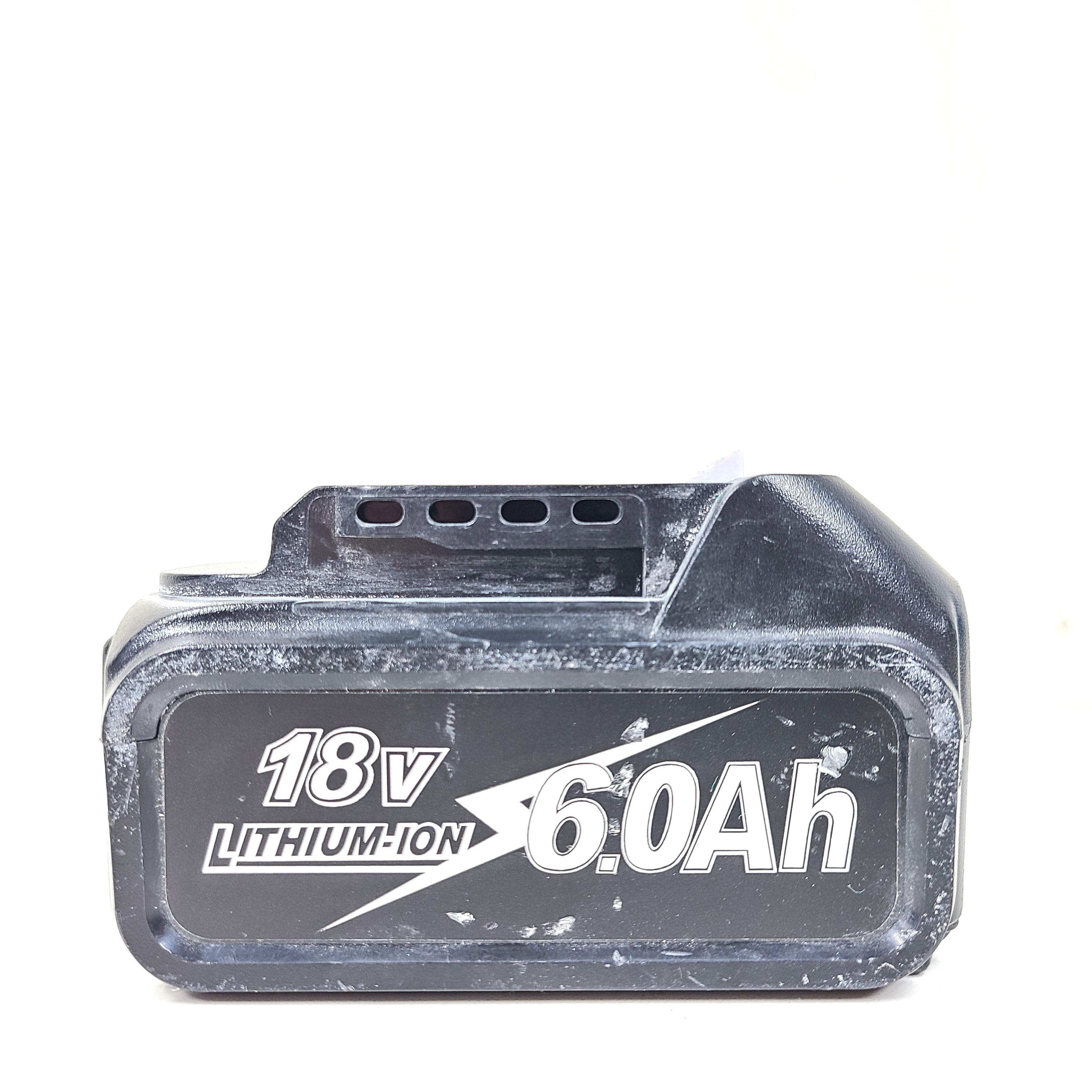 A powerful and efficient 18V 6.0Ah Li-ion rechargeable battery by Makita.