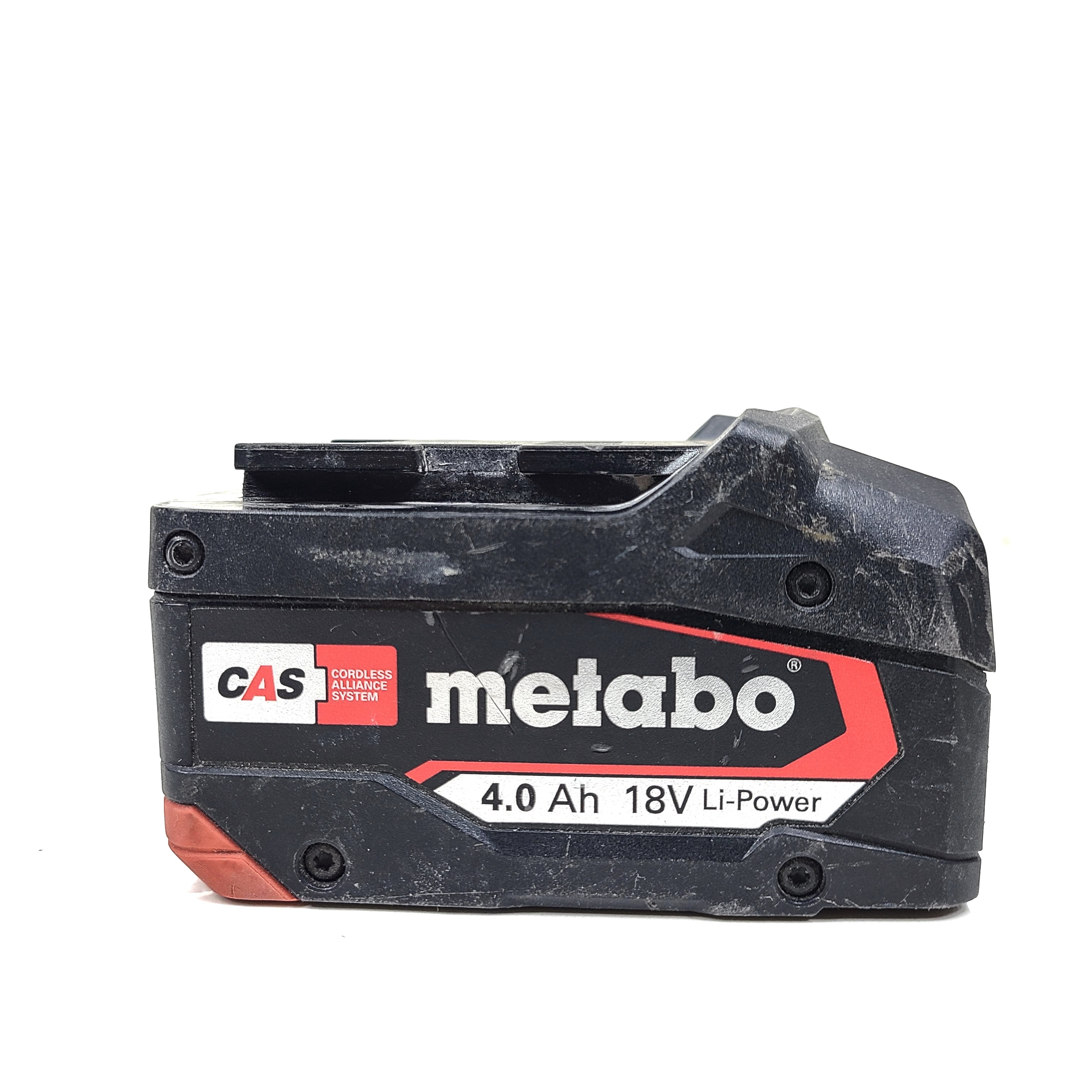An efficient and powerful Metabo CAS 18V 4.0Ah Li-Power Battery Pack.