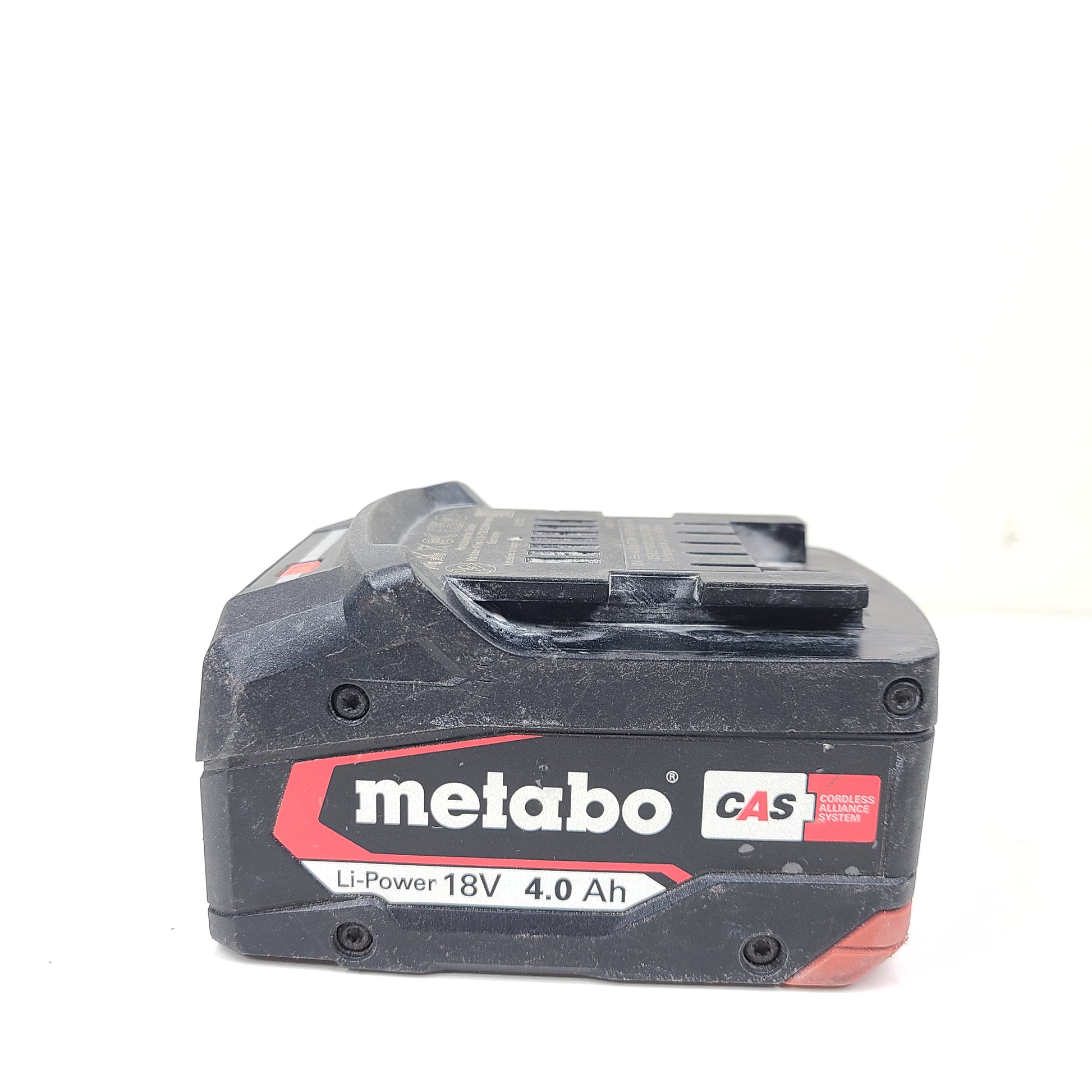 An efficient and powerful Metabo CAS 18V 4.0Ah Li-Power Battery Pack.