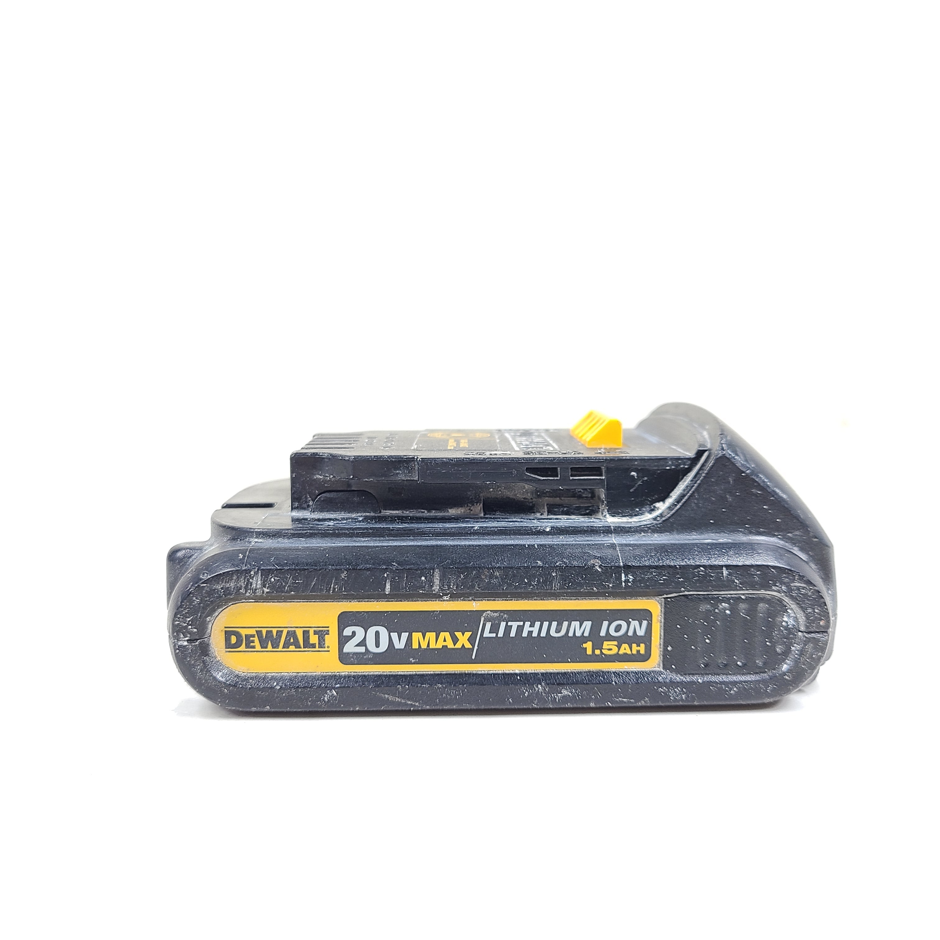 A compact 20V MAX lithium-ion battery pack from DeWalt