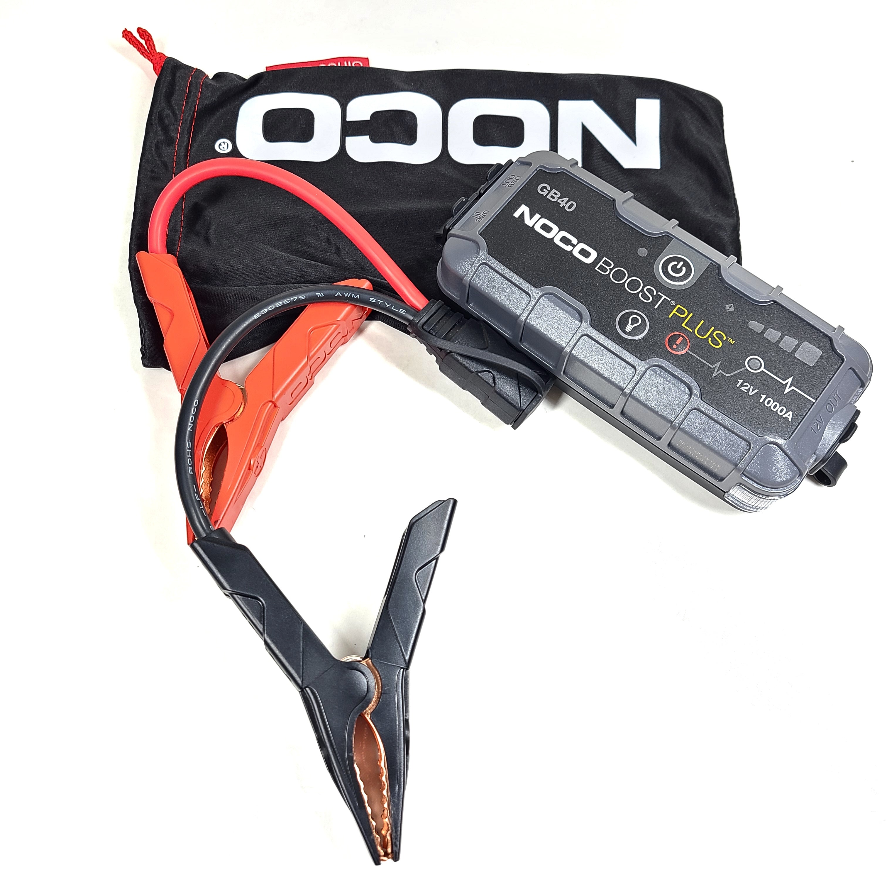 A powerful NOCO Boost Plus Jump Starter for 12V lithium batteries