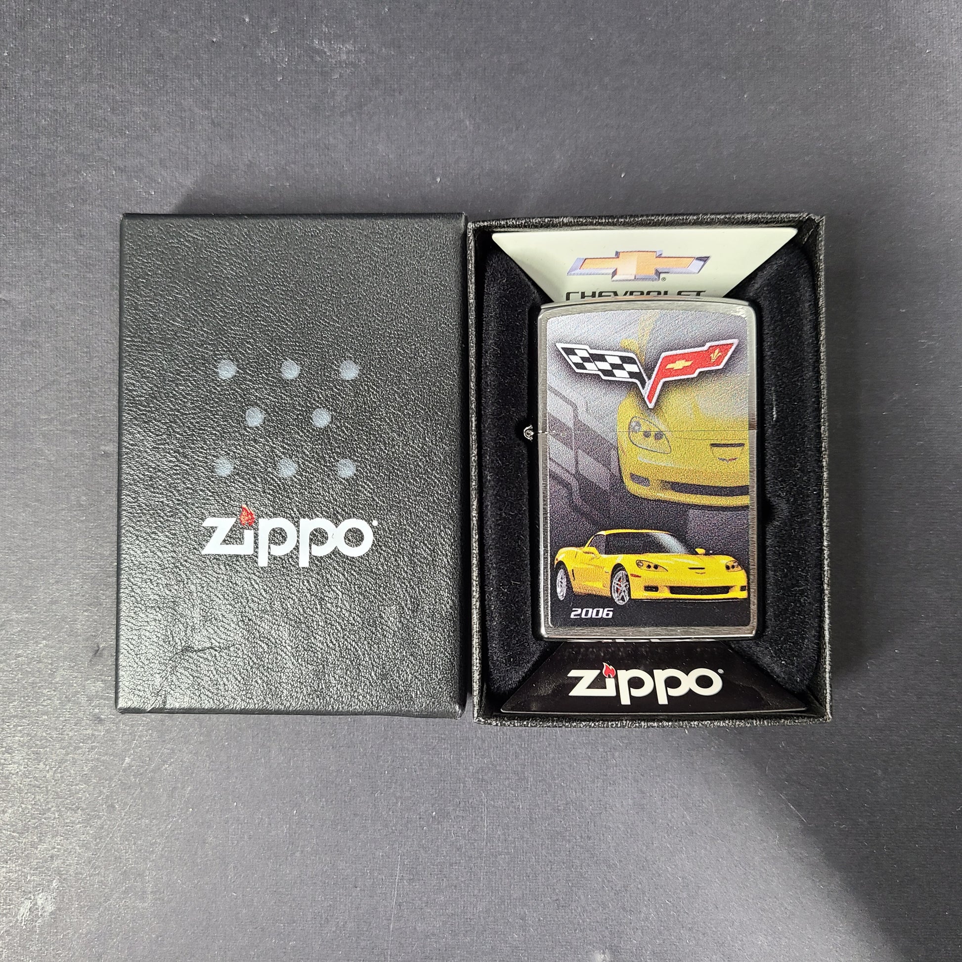 A Zippo Corvette 2006 Lighter Model 5507 in new condition.