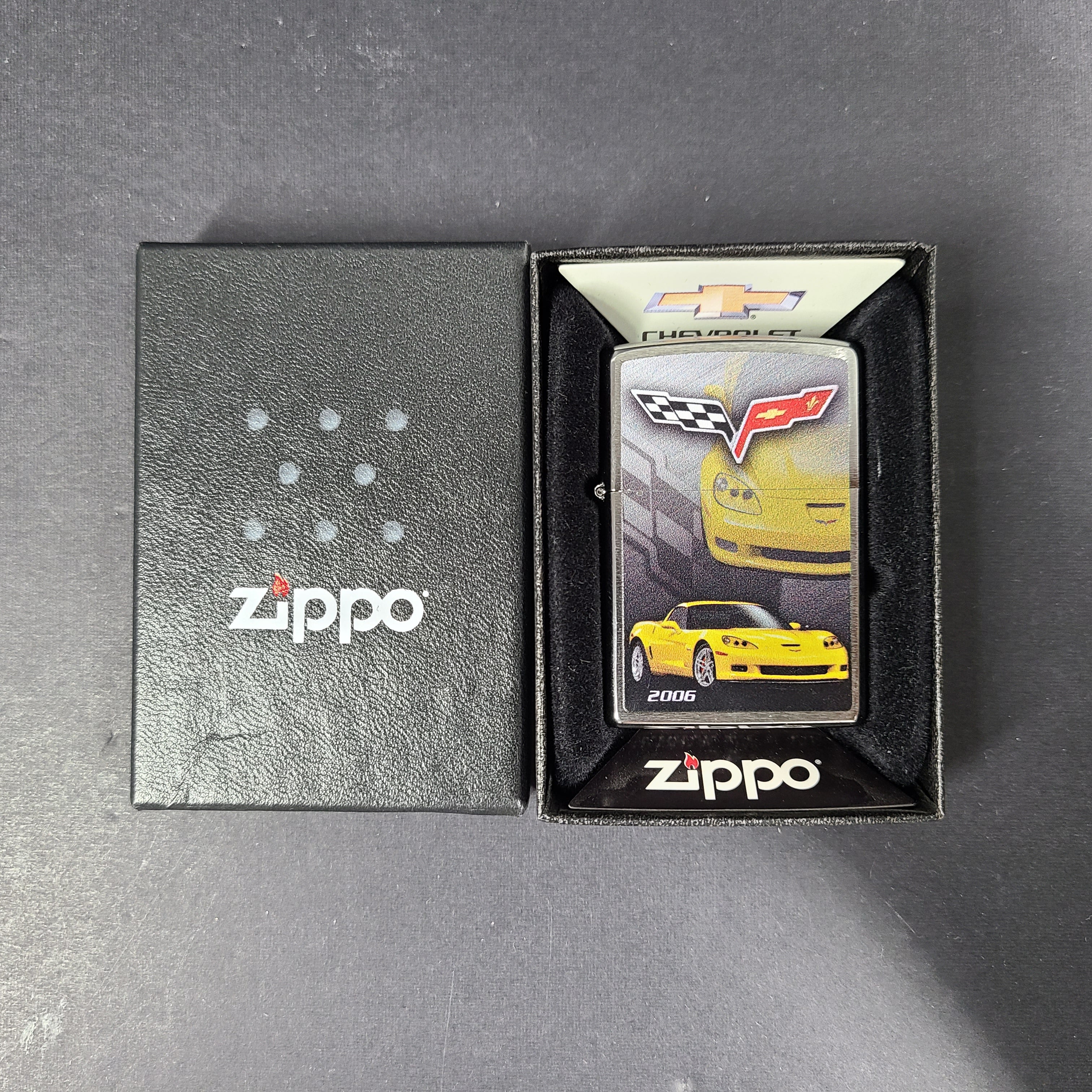 A Zippo Corvette 2006 Lighter Model 5507 in new condition.