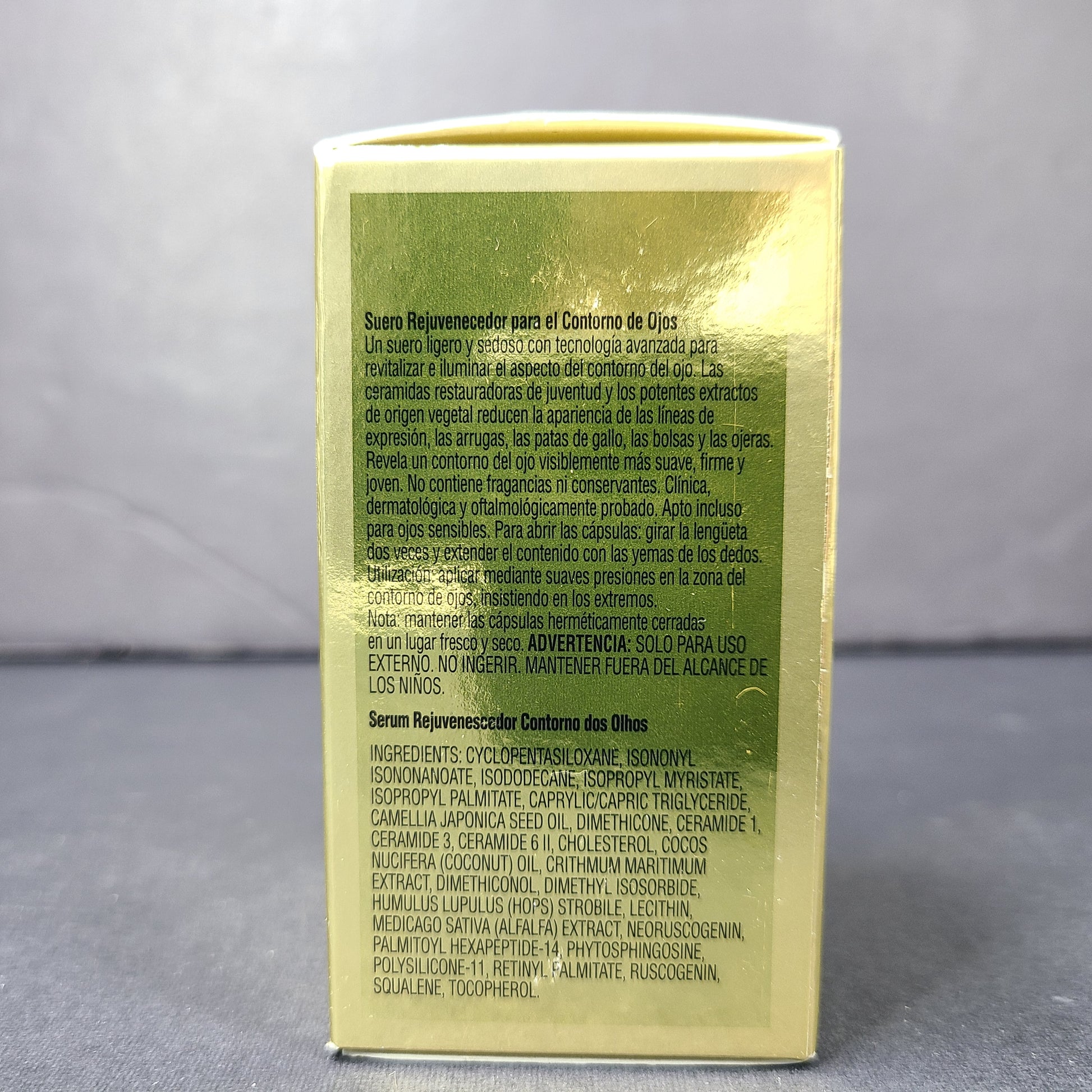 Advanced Ceramide Capsules Daily Youth Restoring Eye Serum for women.