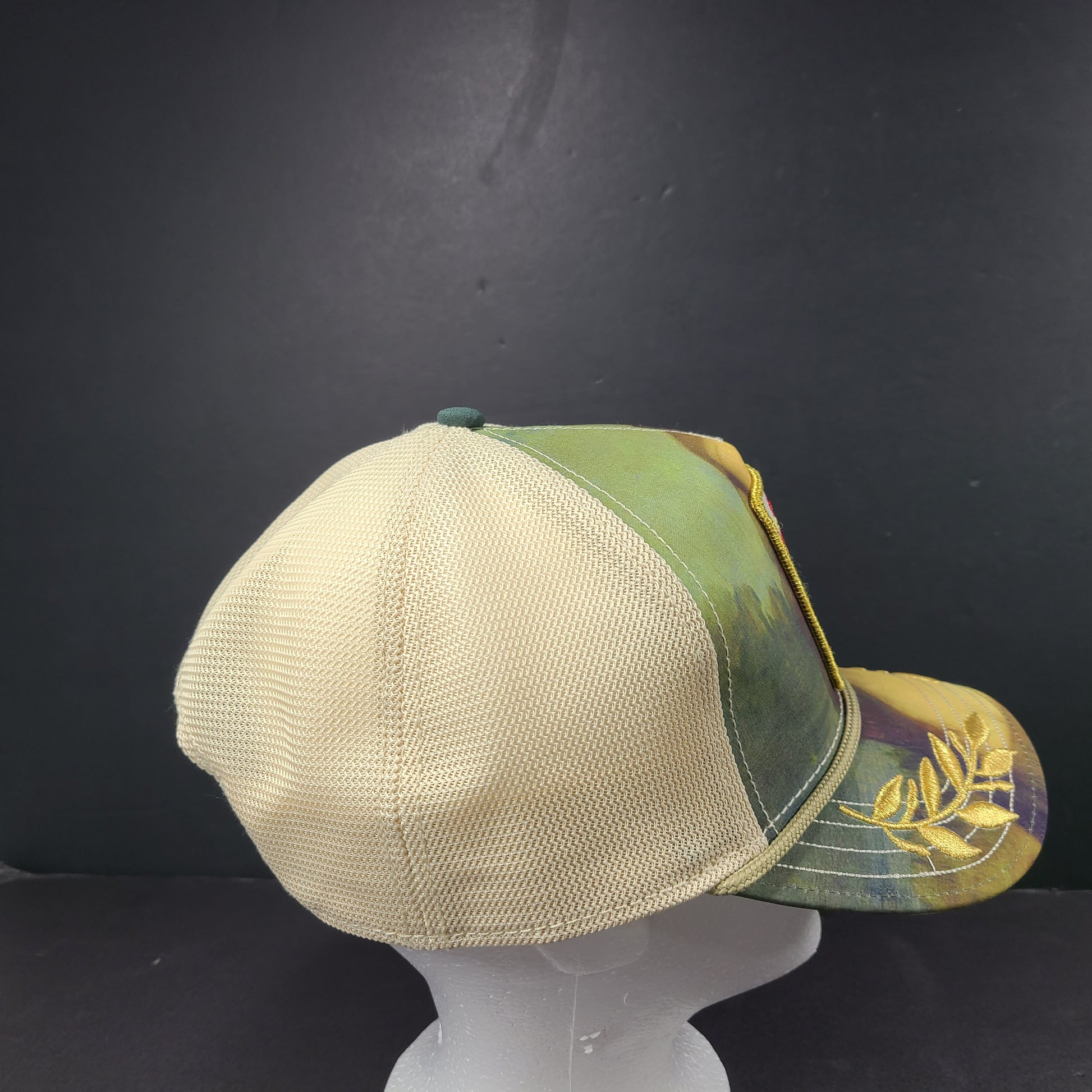 A stylish Goorin Bros The Farm Cocky Rooster Trucker Hat for men.