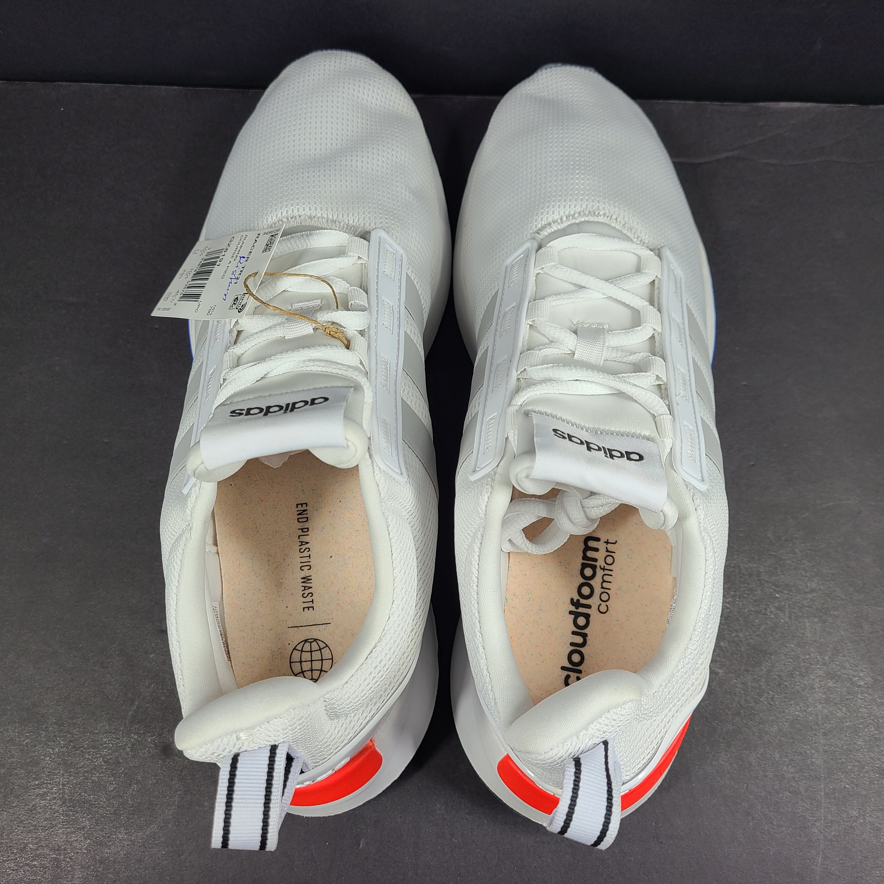 Comfortable white men’s shoes by Adidas