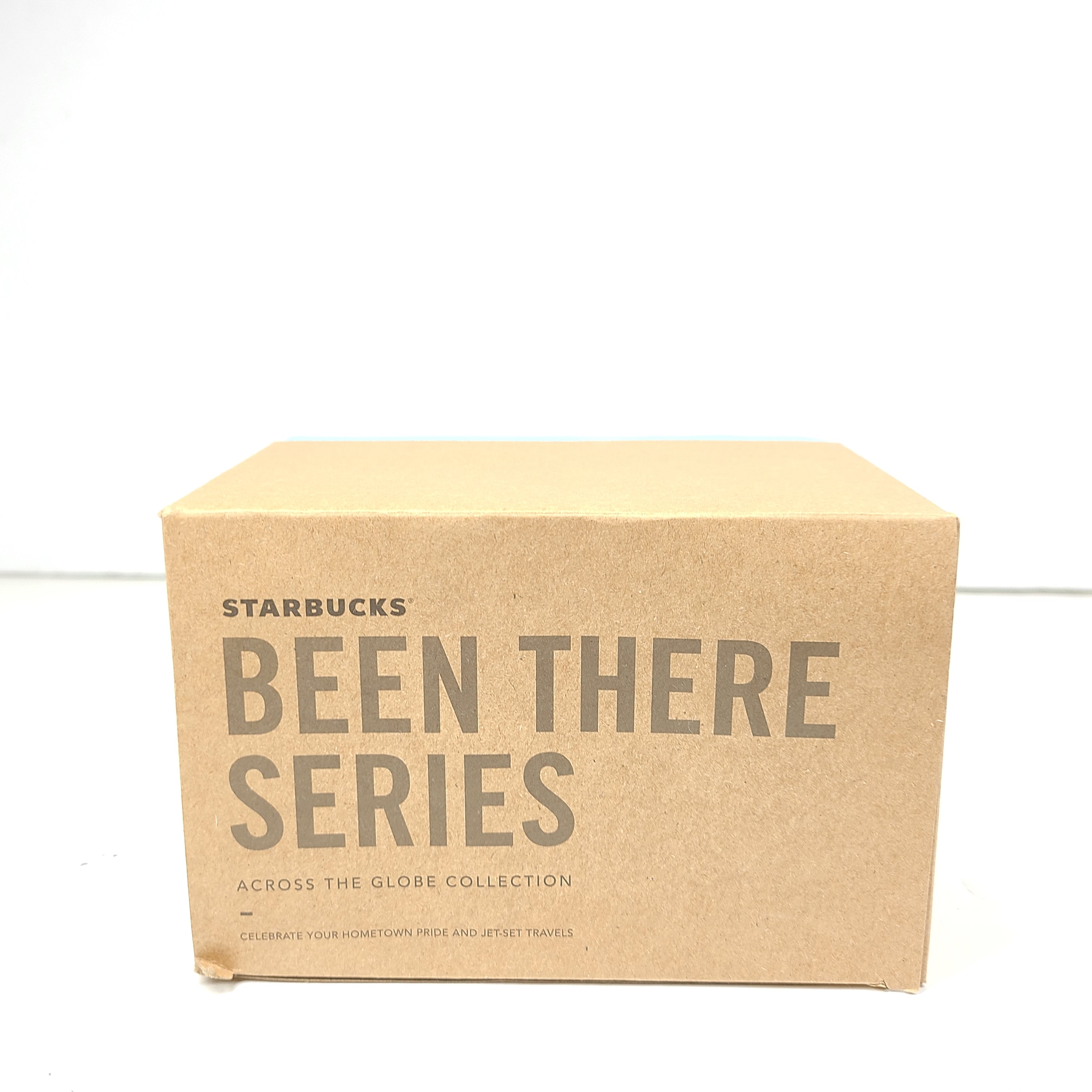 Starbucks Been There Series Texas mug with white base, blue and orange graphics and a comfortable handle for everyday use.