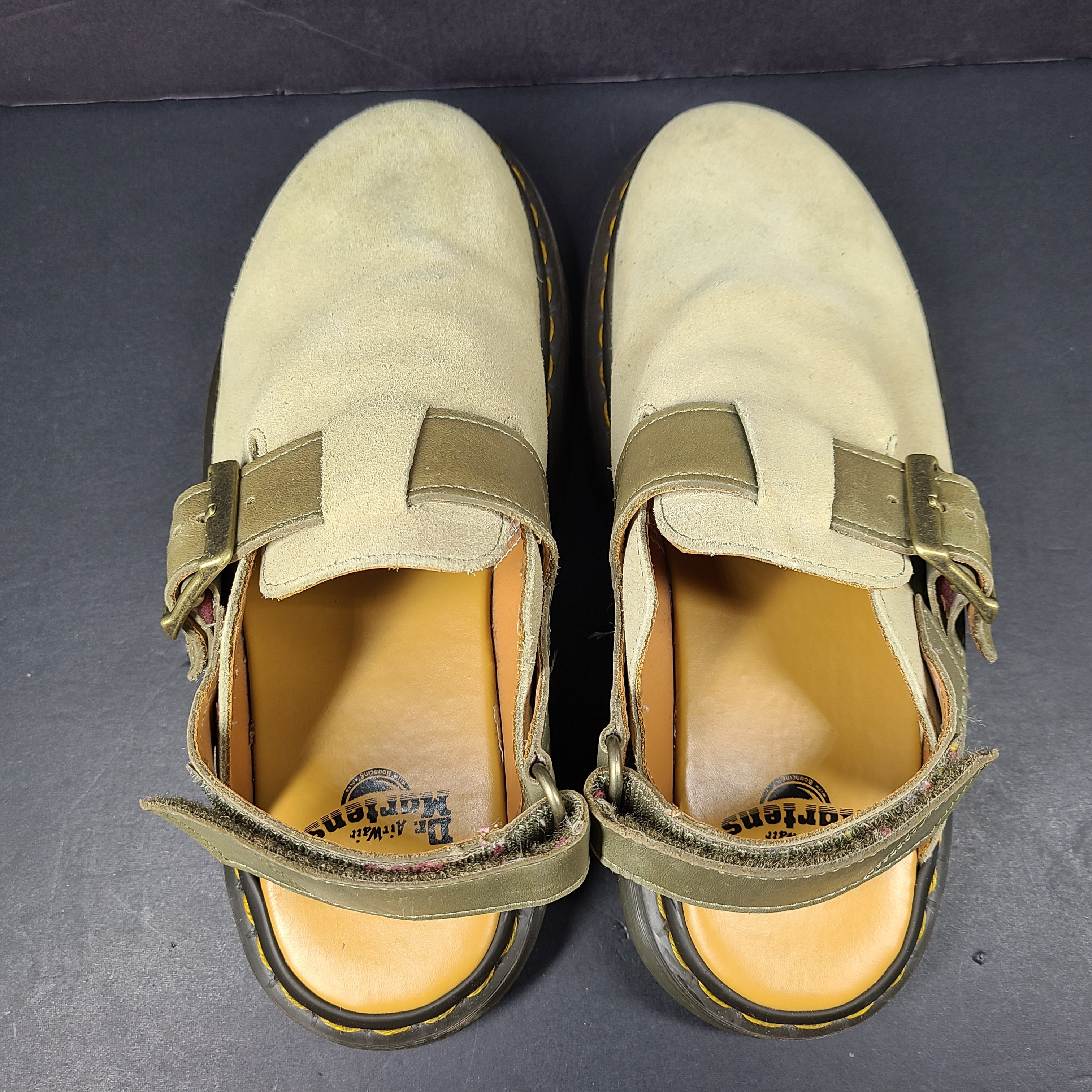 Beige Dr. Martens Jorge II sandals in UK 6 feature a durable sole and adjustable straps for everyday comfort.