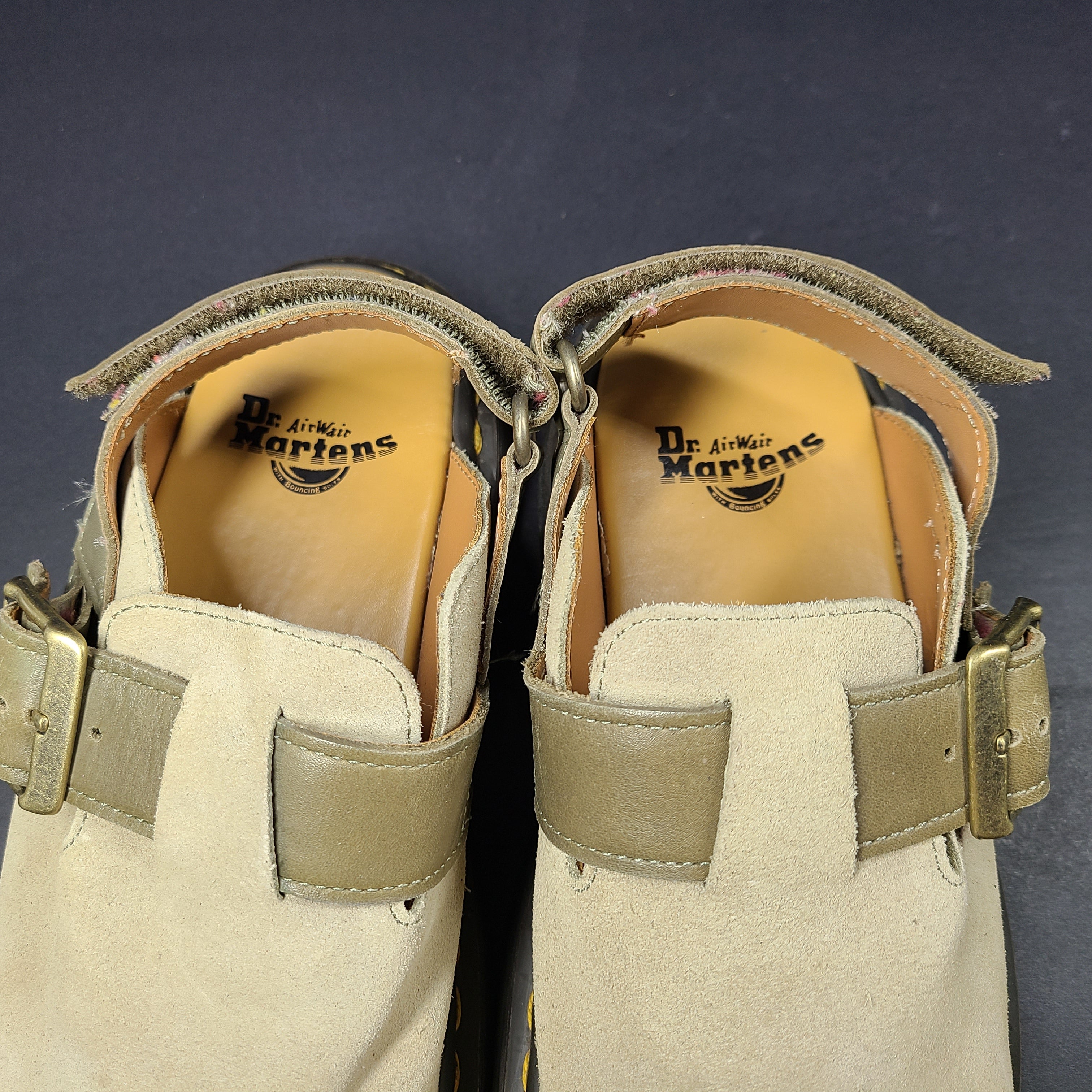 Beige Dr. Martens Jorge II sandals in UK 6 feature a durable sole and adjustable straps for everyday comfort.