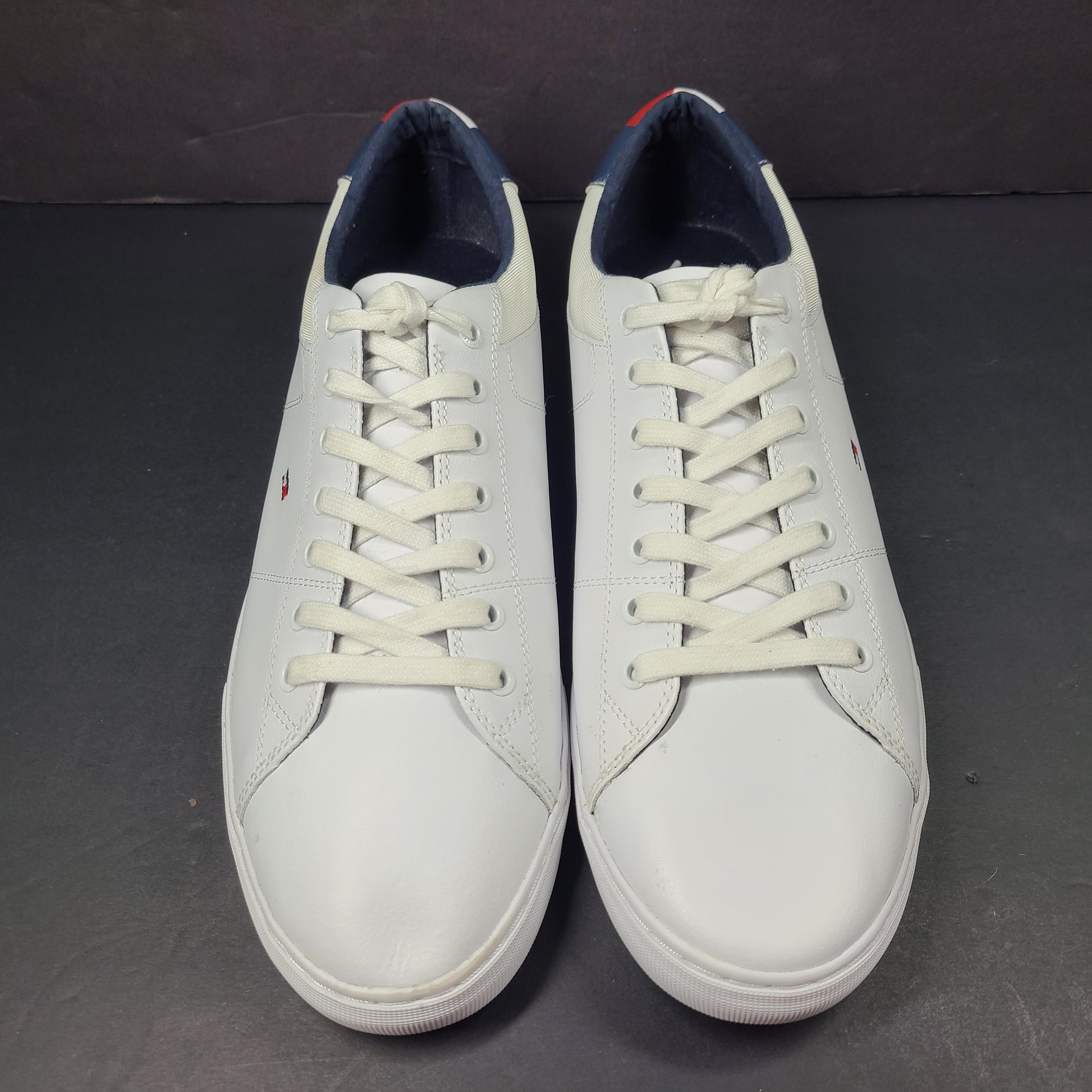 A pair of white and black Tommy Hilfiger Ville Lace-Up Men’s Sneakers.