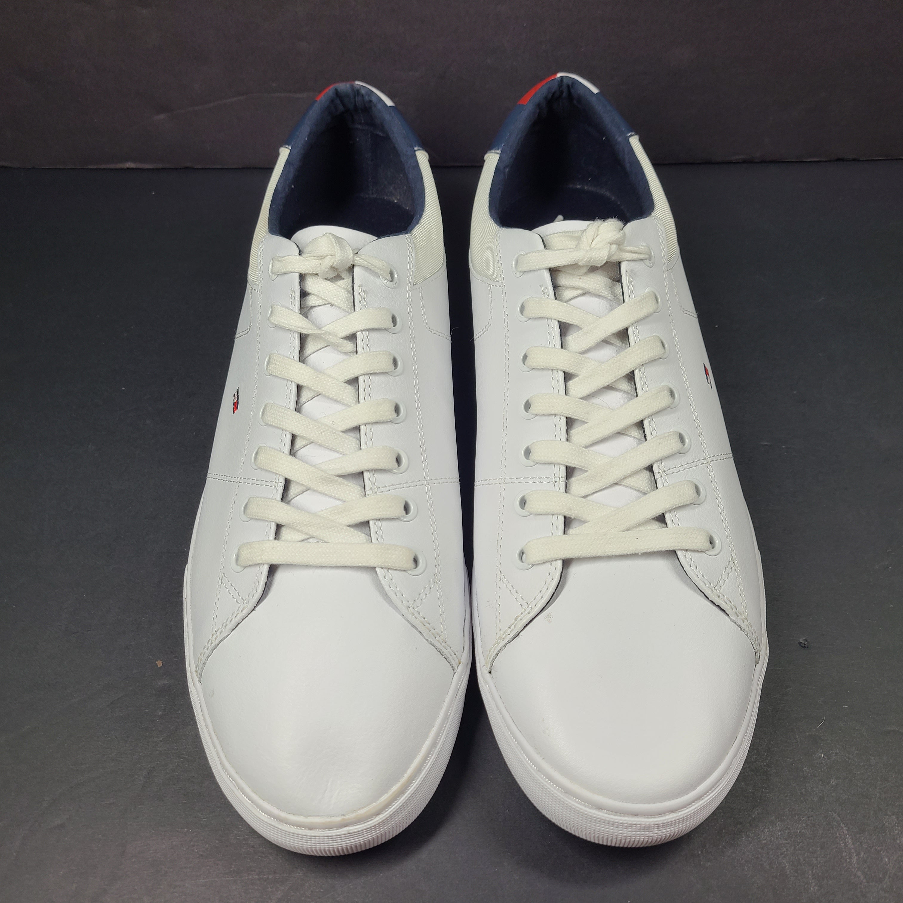 A pair of white and black Tommy Hilfiger Ville Lace-Up Men’s Sneakers.