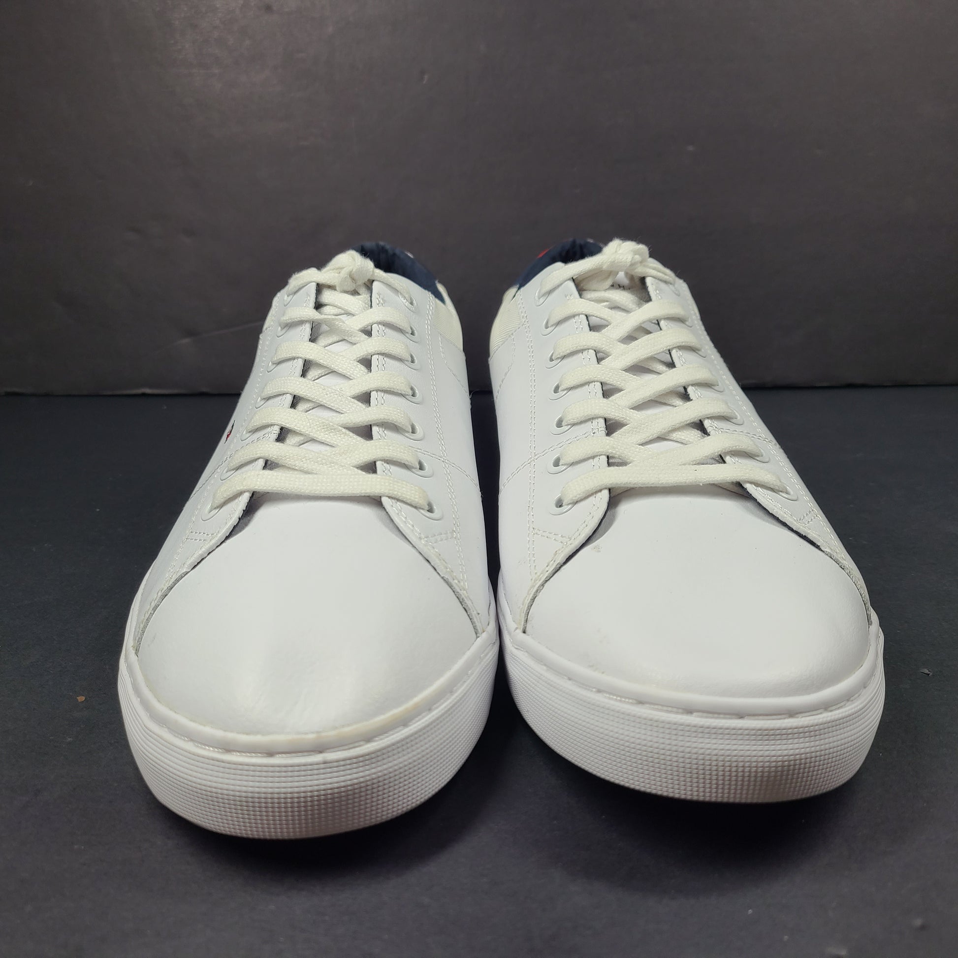 A pair of white and black Tommy Hilfiger Ville Lace-Up Men’s Sneakers.